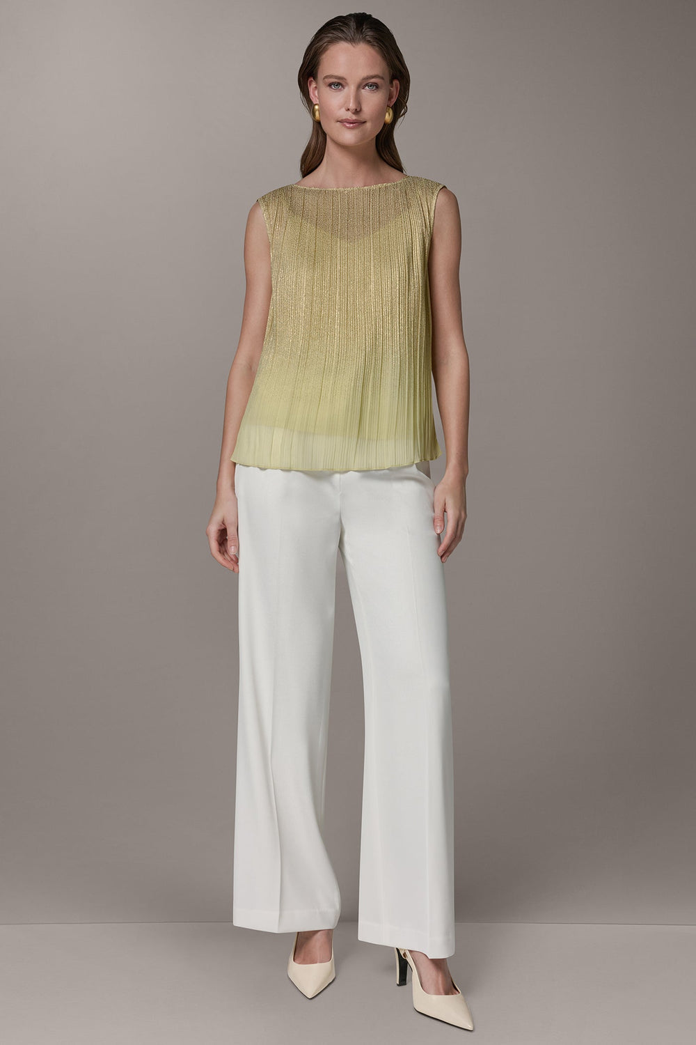 Donna Karan | SLEEVELESS METALLIC BLOUSE