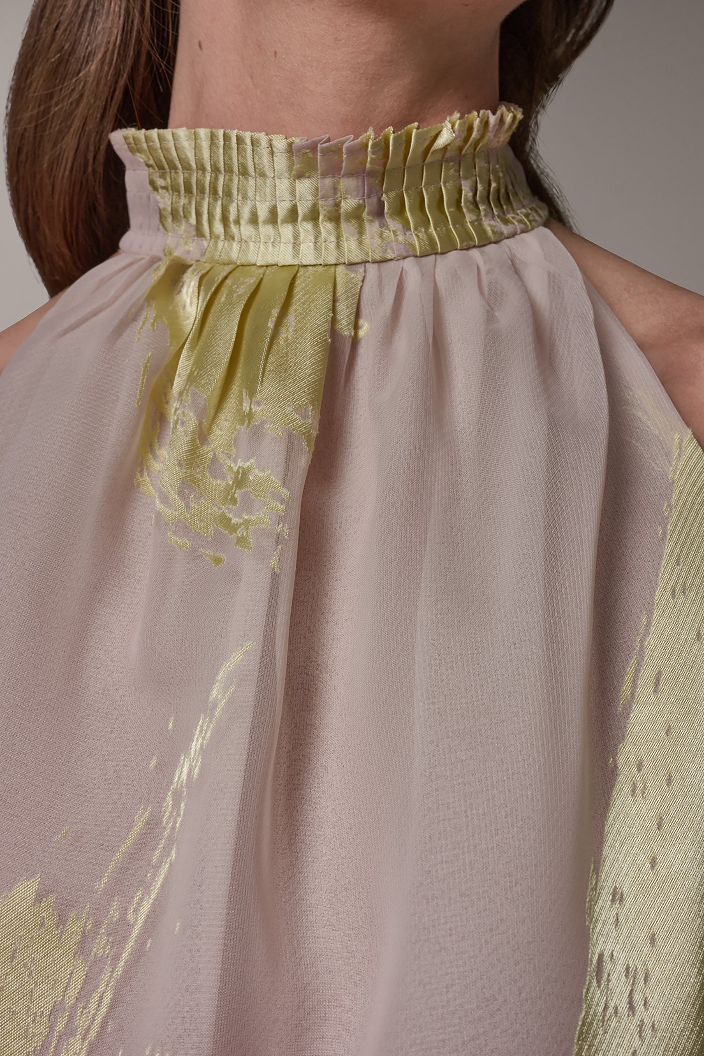 Donna Karan | SLEEVELESS METALLIC BRUSHSTROKE BLOUSE