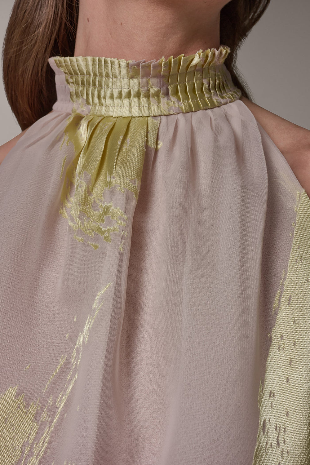 Donna Karan | SLEEVELESS METALLIC BRUSHSTROKE BLOUSE