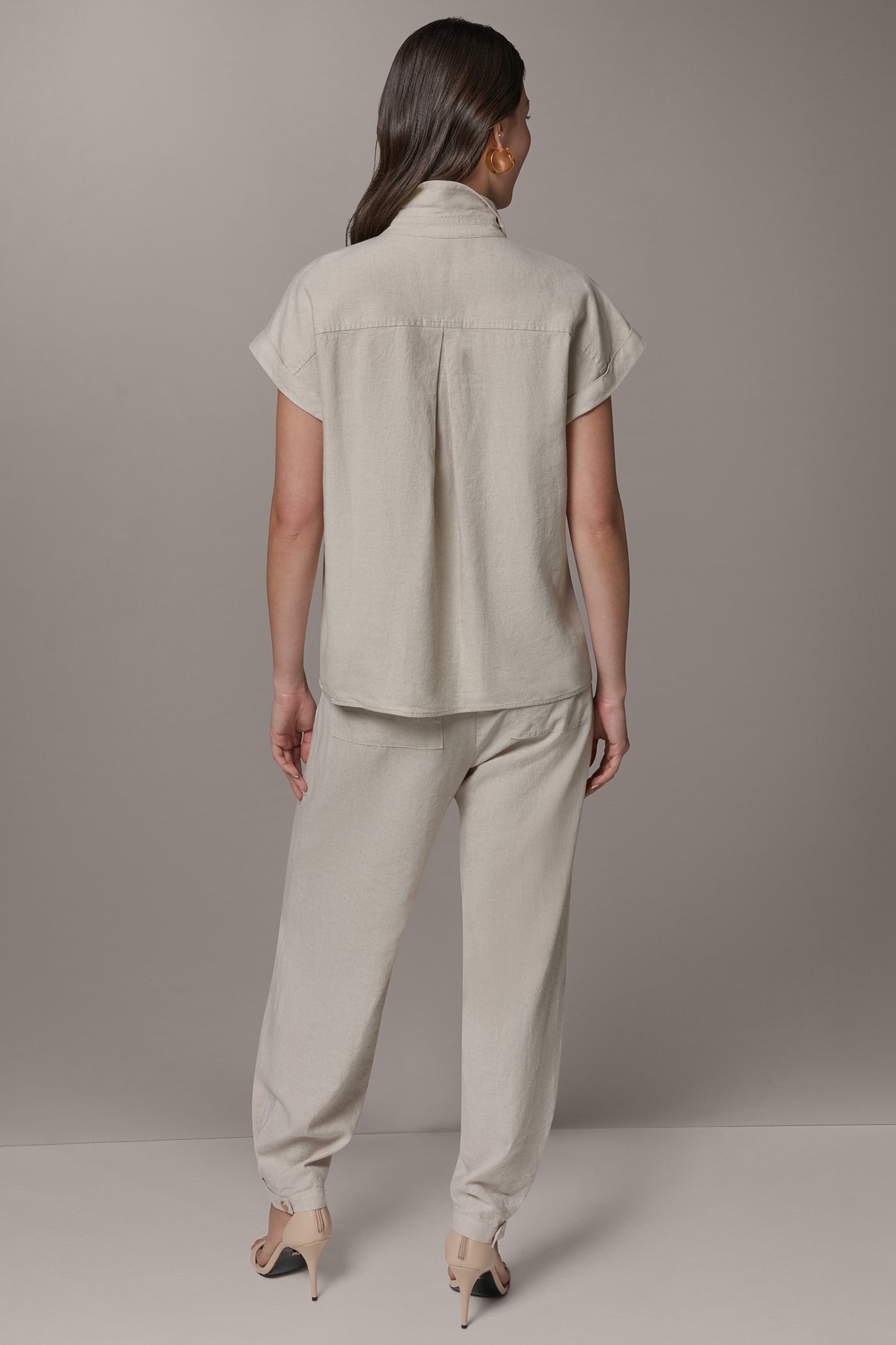 Donna Karan | CAP SLEEVE CAMP SHIRT