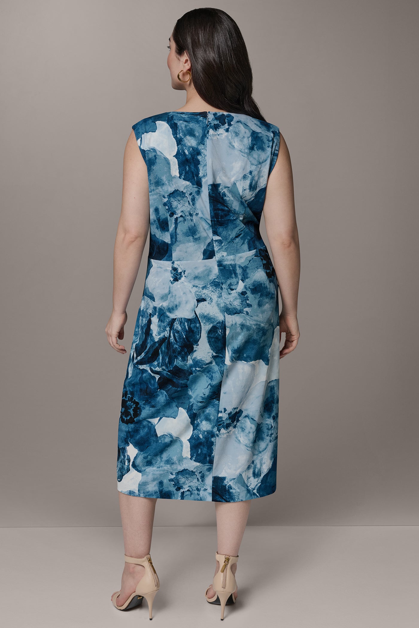 Donna Karan | SLEEVELESS TWIST WAIST MIDI SHEATH
