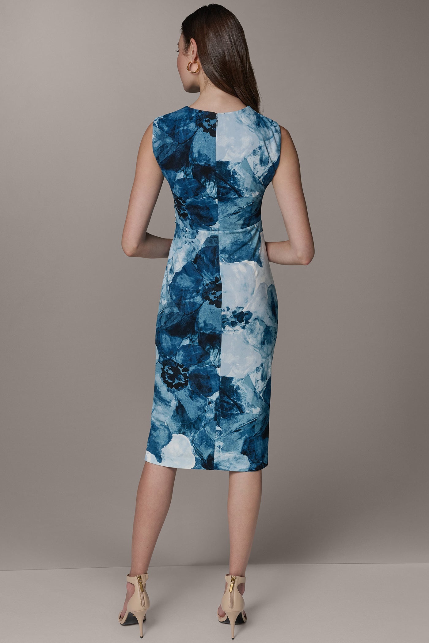 Donna Karan | SLEEVELESS TWIST WAIST MIDI SHEATH