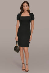 Donna Karan | PUFF SLEEVE SHEATH DRESS