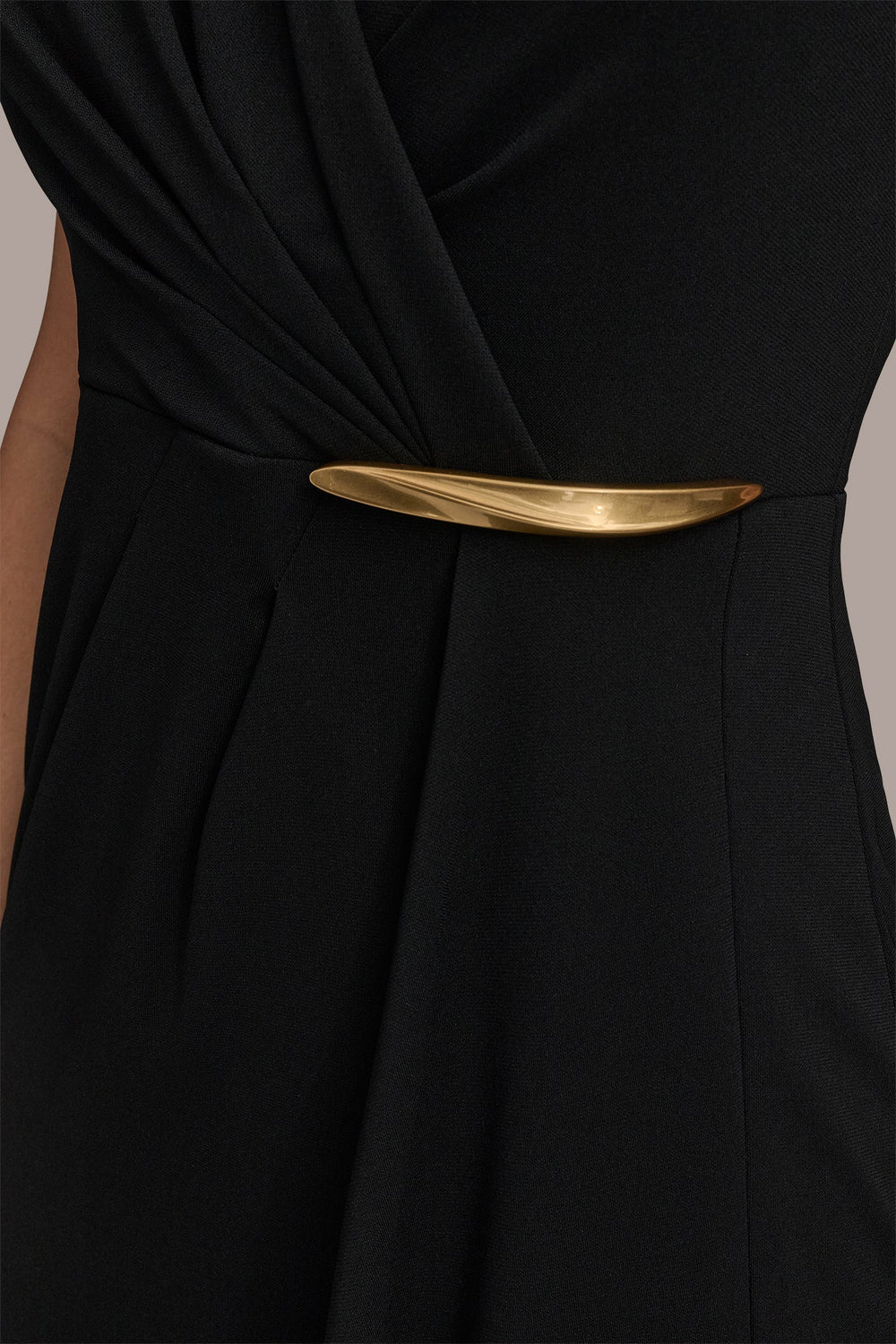 Donna Karan | SLEEVELESS WRAP RUFFLE MAXI GOWN