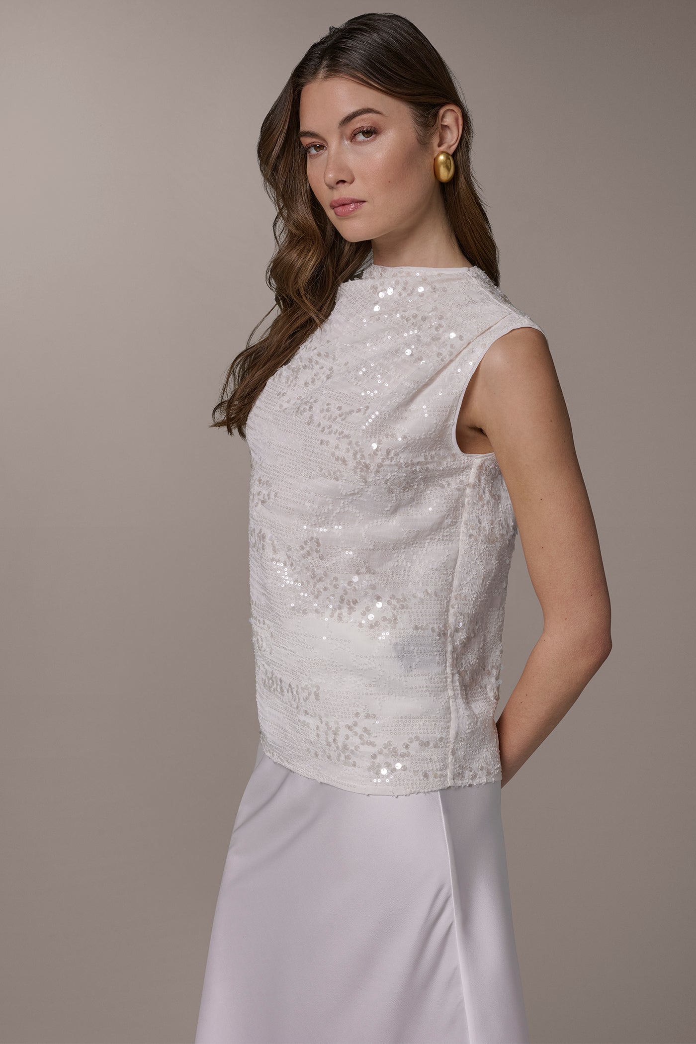 Donna Karan | SEQUIN BLOUSE