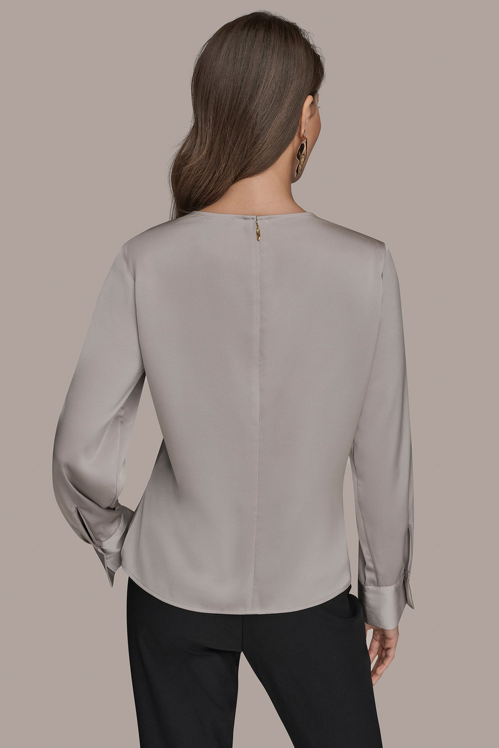 Donna Karan | LONG SLEEVE DRAPE BLOUSE