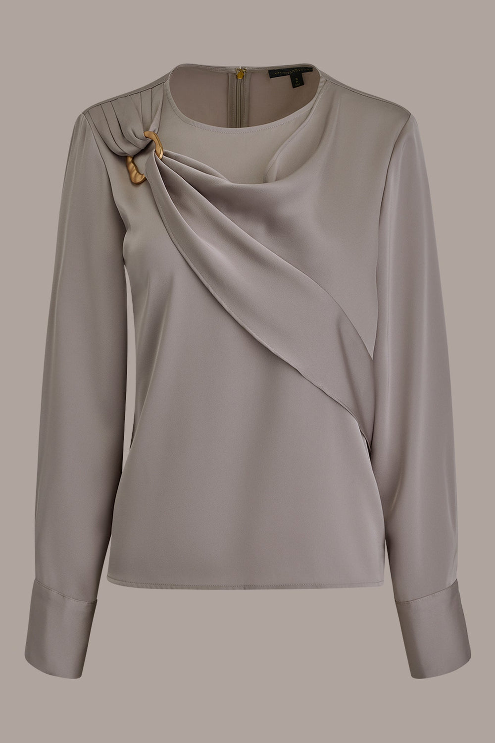 Donna Karan | LONG SLEEVE DRAPE BLOUSE