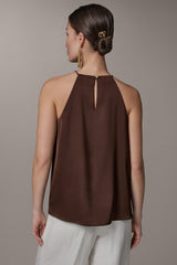 Donna Karan | SLEEVELESS HALTER TOP
