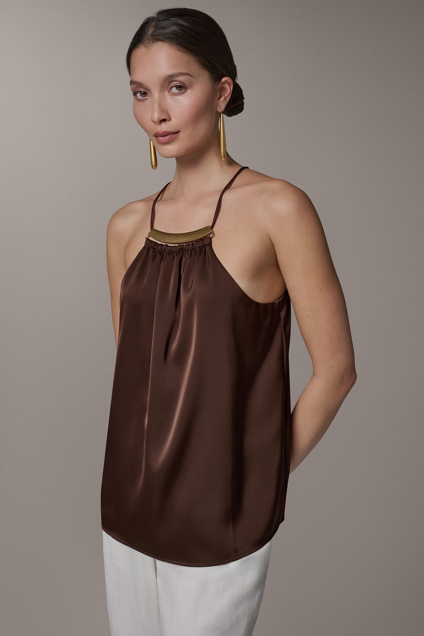 Donna Karan | SLEEVELESS HALTER TOP