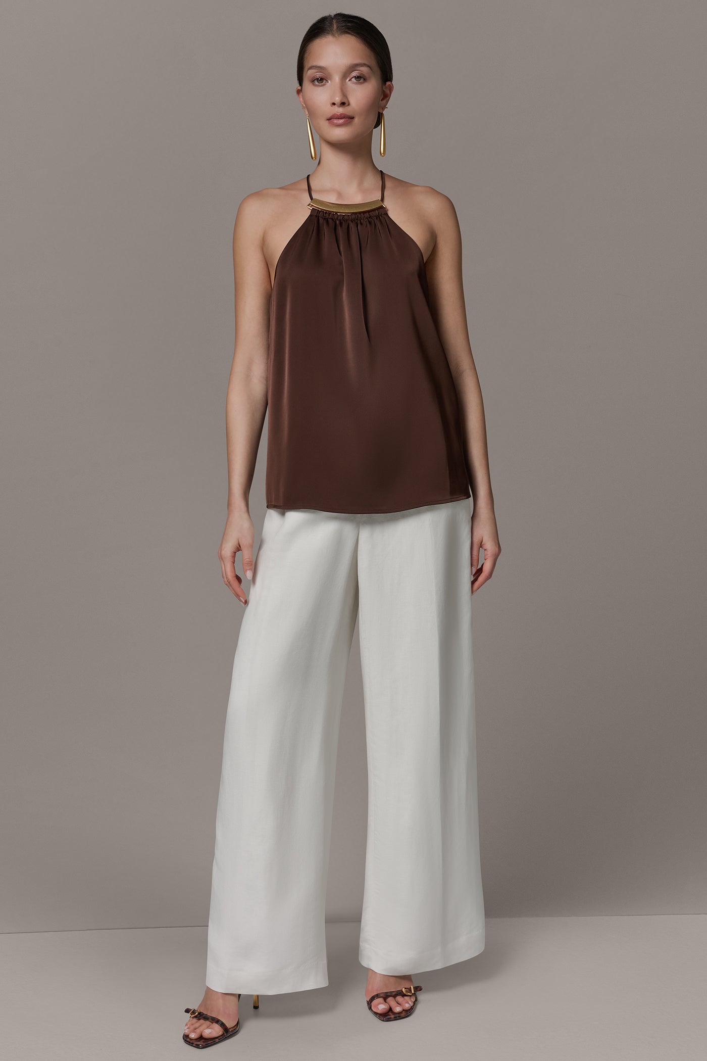 Donna Karan | SLEEVELESS HALTER TOP
