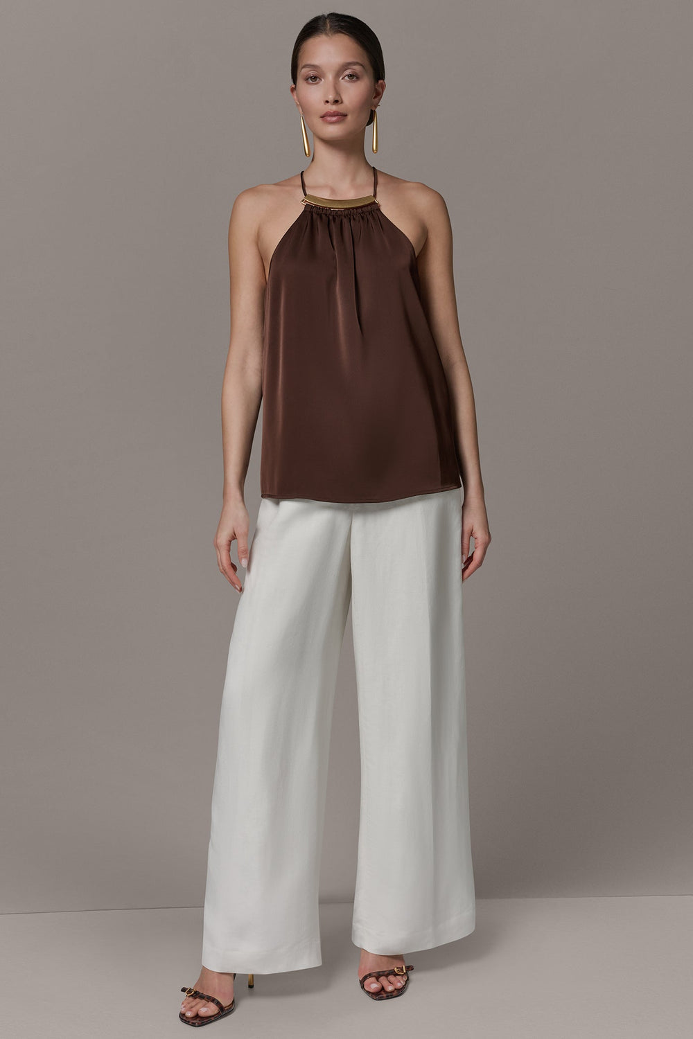 Donna Karan | SLEEVELESS HALTER TOP
