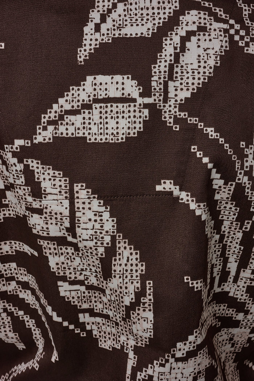 Donna Karan | SLEEVELESS PRINT DRAWSTRING HEM BLOUSE