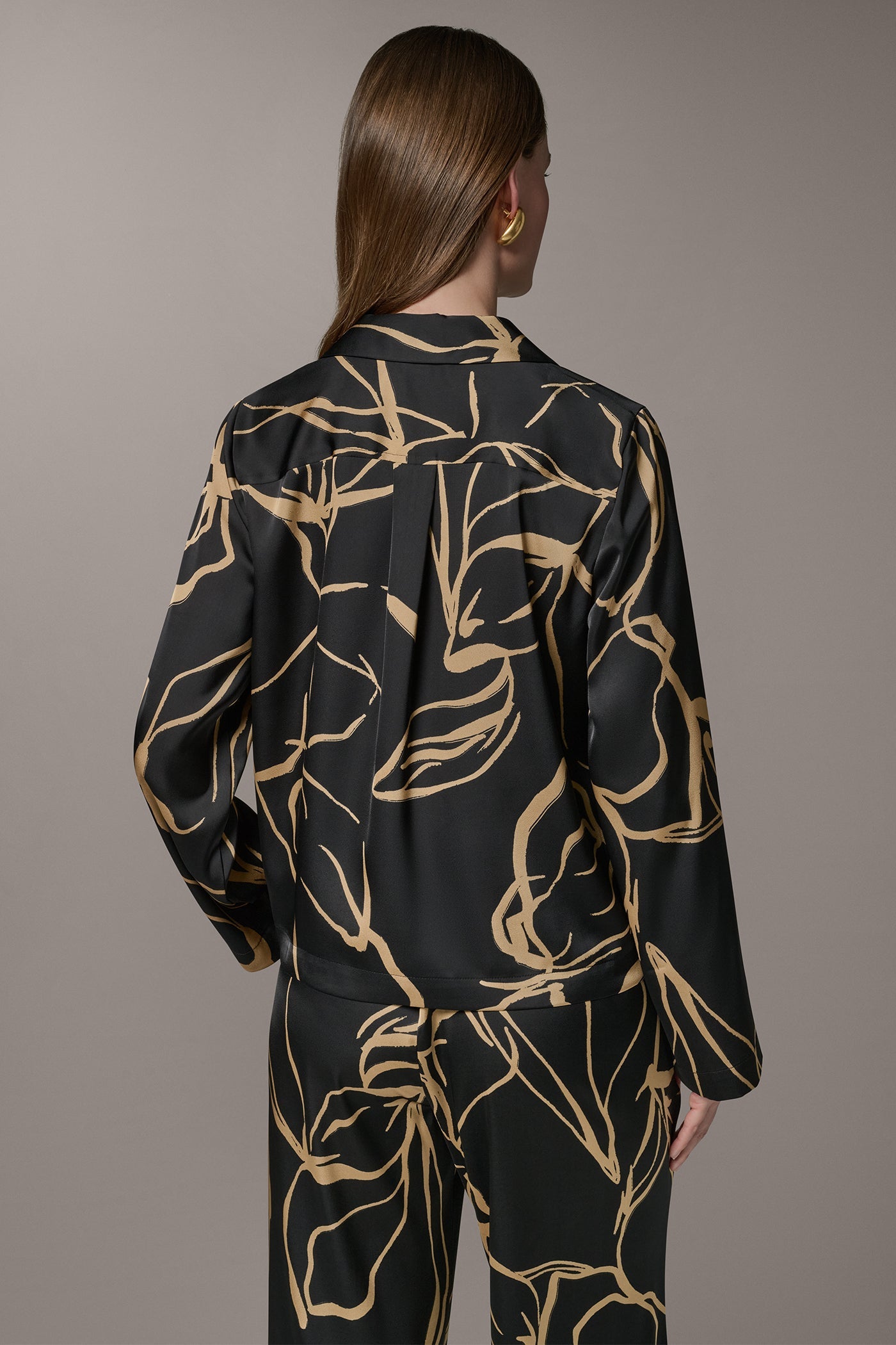 Donna Karan | LONG SLEEVE PRINT BLOUSE