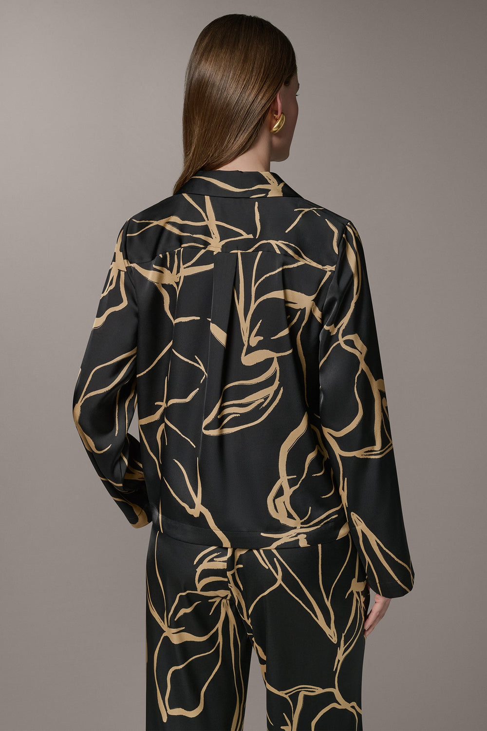 Donna Karan | LONG SLEEVE PRINT BLOUSE