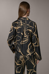 Donna Karan | LONG SLEEVE PRINT BLOUSE