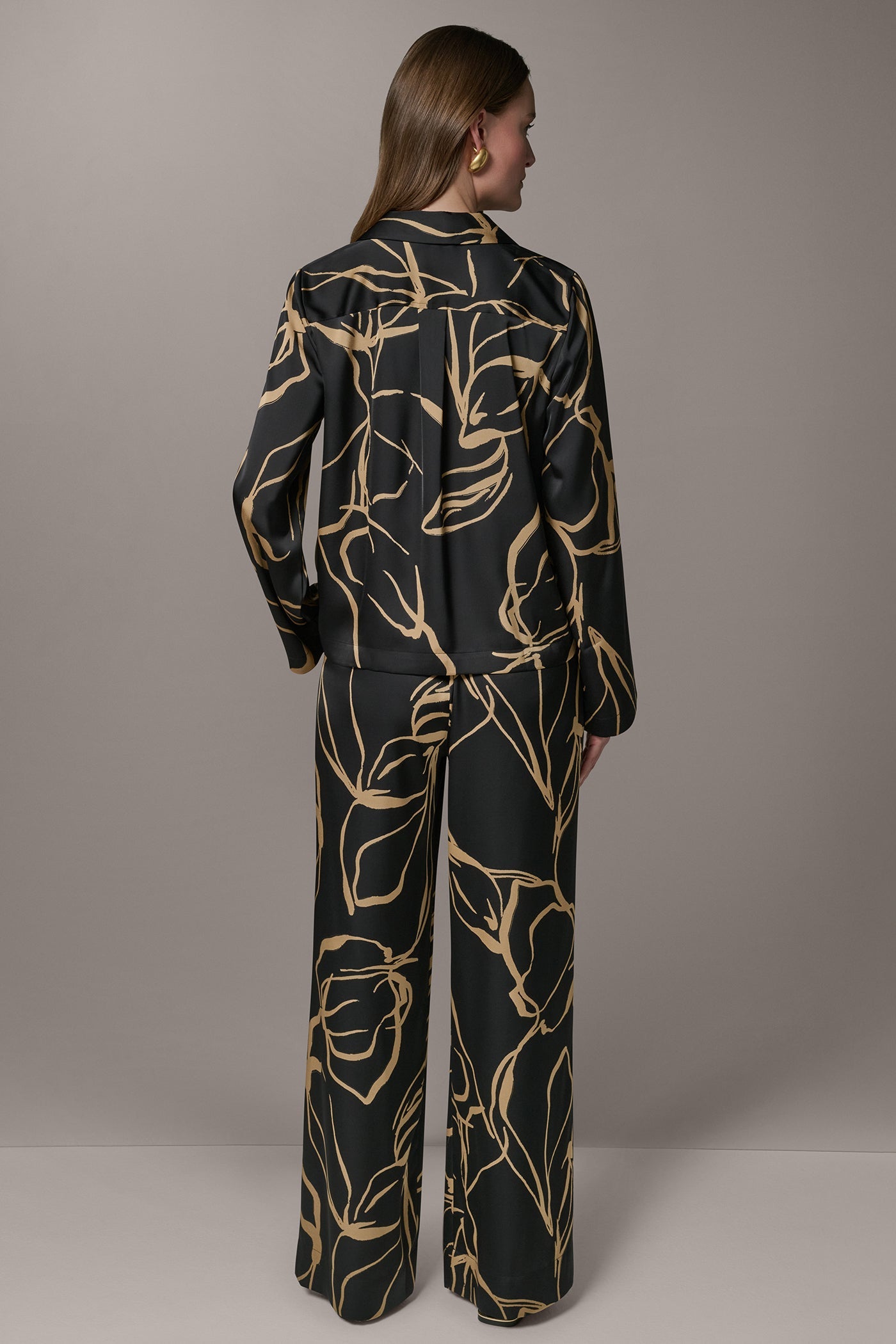 Donna Karan | LONG SLEEVE PRINT BLOUSE