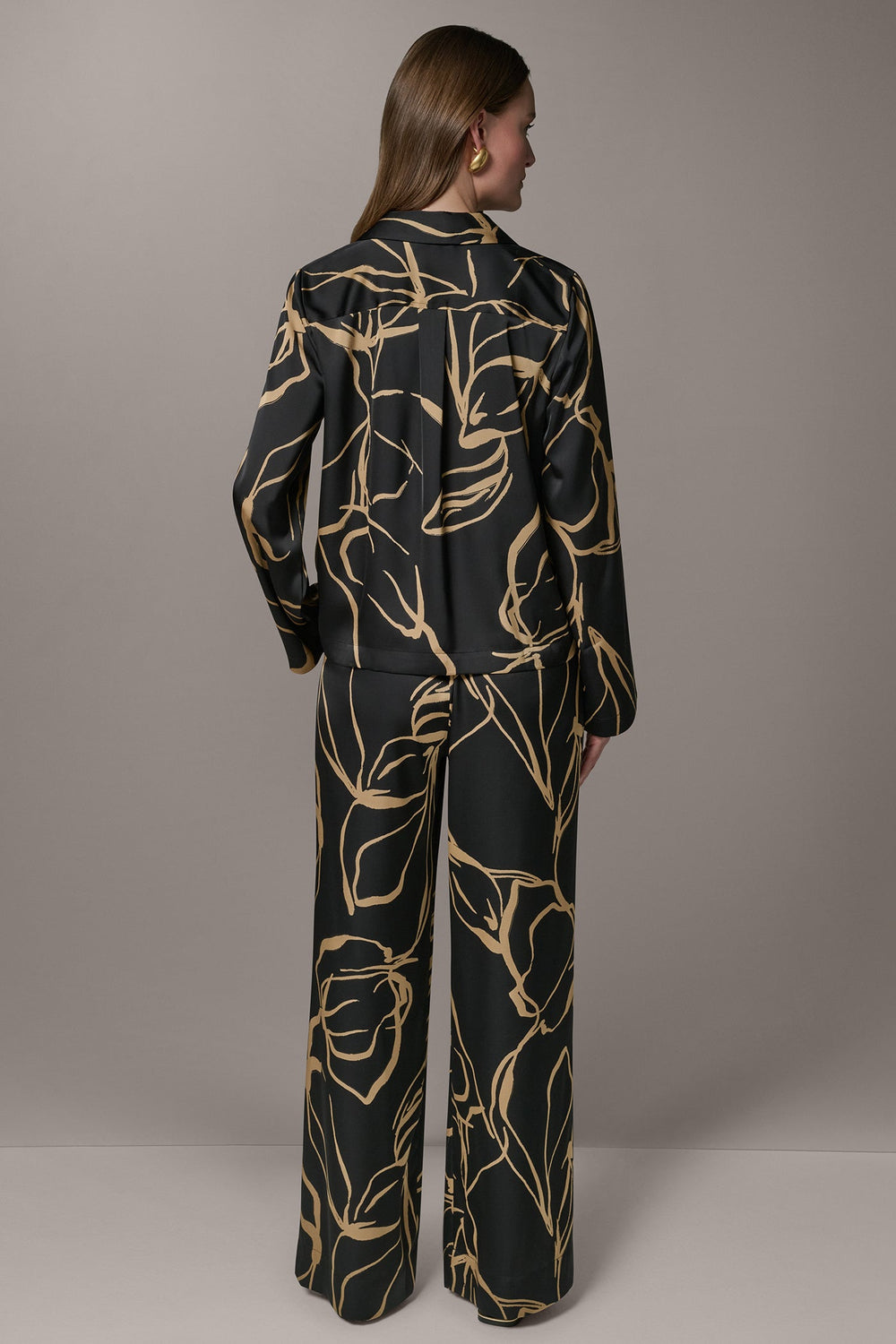 Donna Karan | LONG SLEEVE PRINT BLOUSE