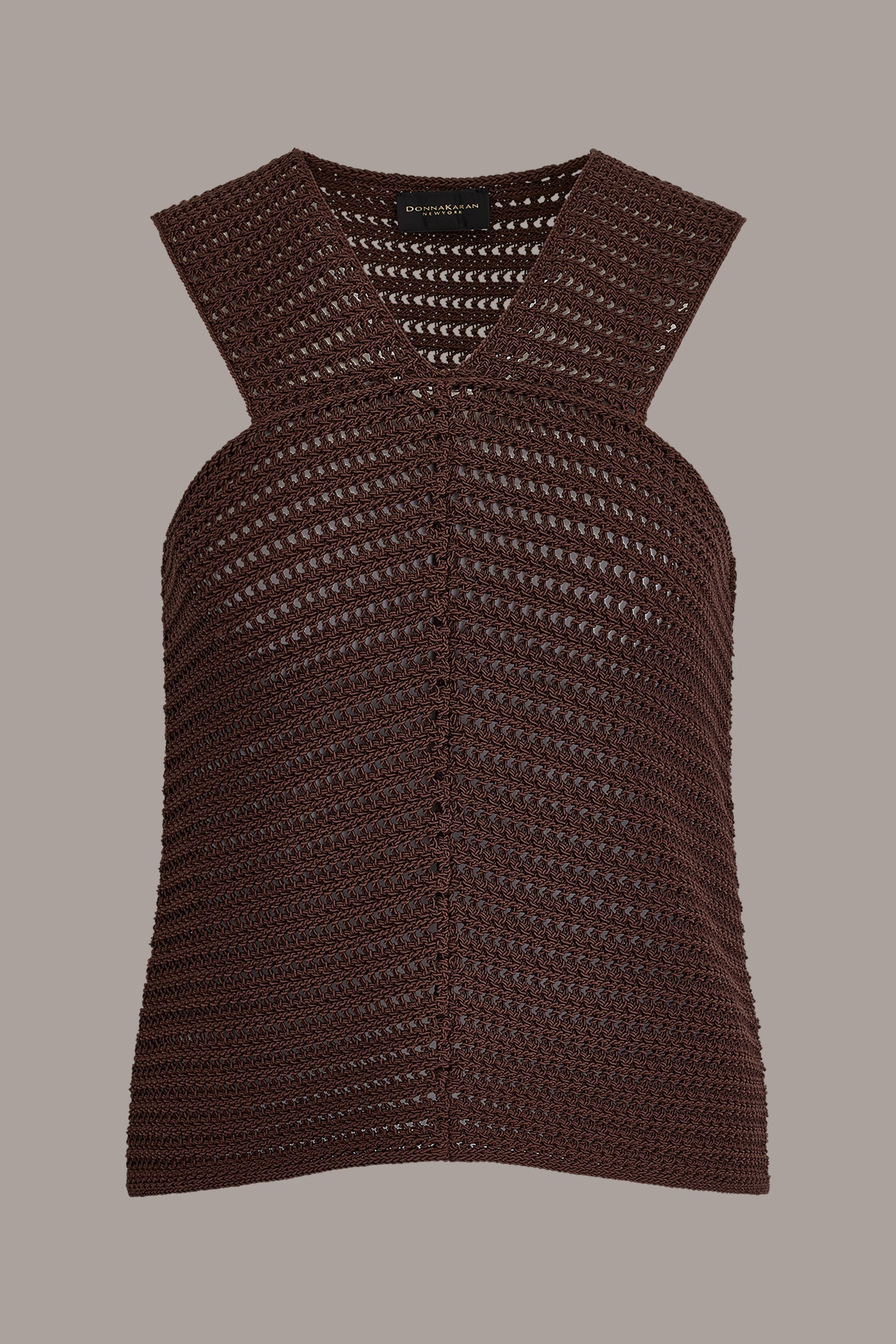 Donna Karan | SLEEVELESS METALLIC SWEATER TANK
