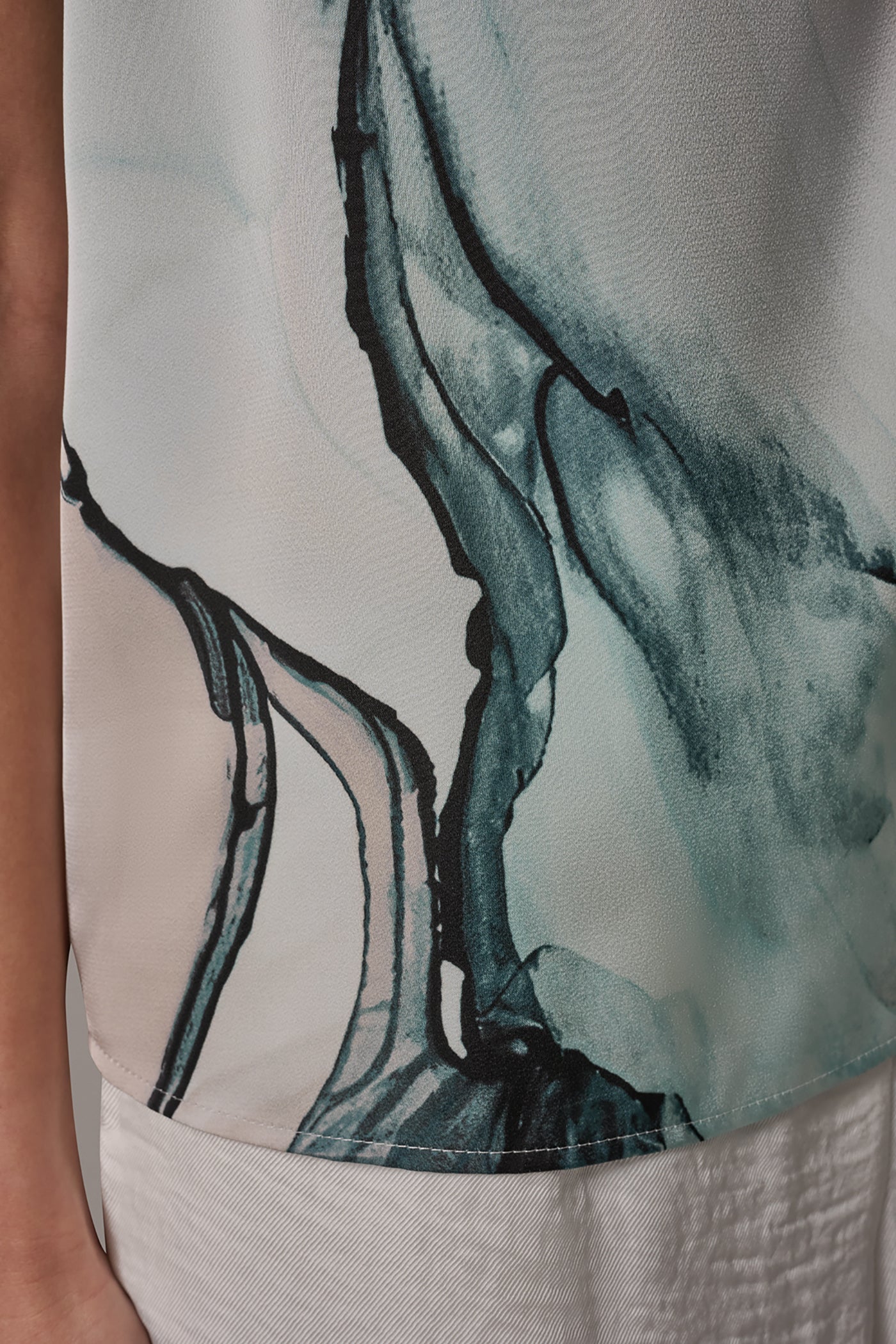 Donna Karan | MARBLE GOLD-TONE EMBELLISHED SHOULDER TOP