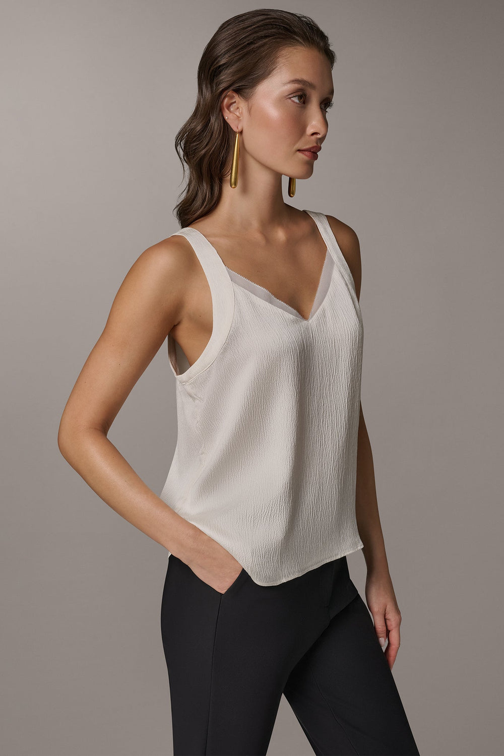 Donna Karan | CHIFFON TRIM SHELL