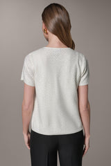 Donna Karan | SHORT SLEEVE SEQUIN CARDIGAN