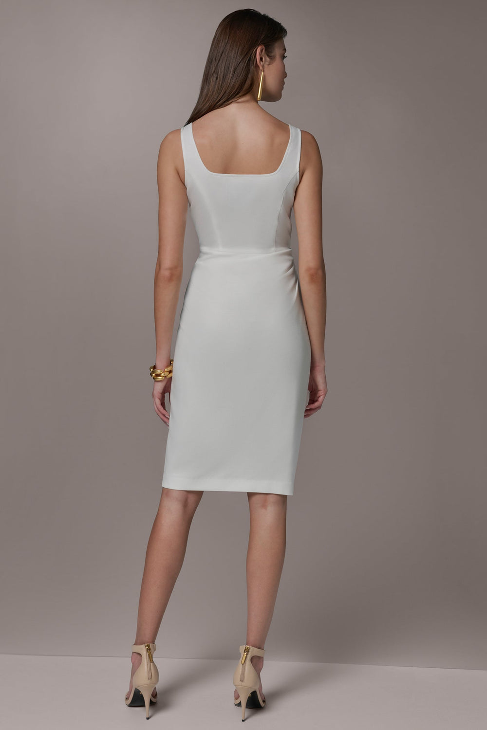 Donna Karan | TENCEL WRAP-EFFECT MIDI SHEATH DRESS