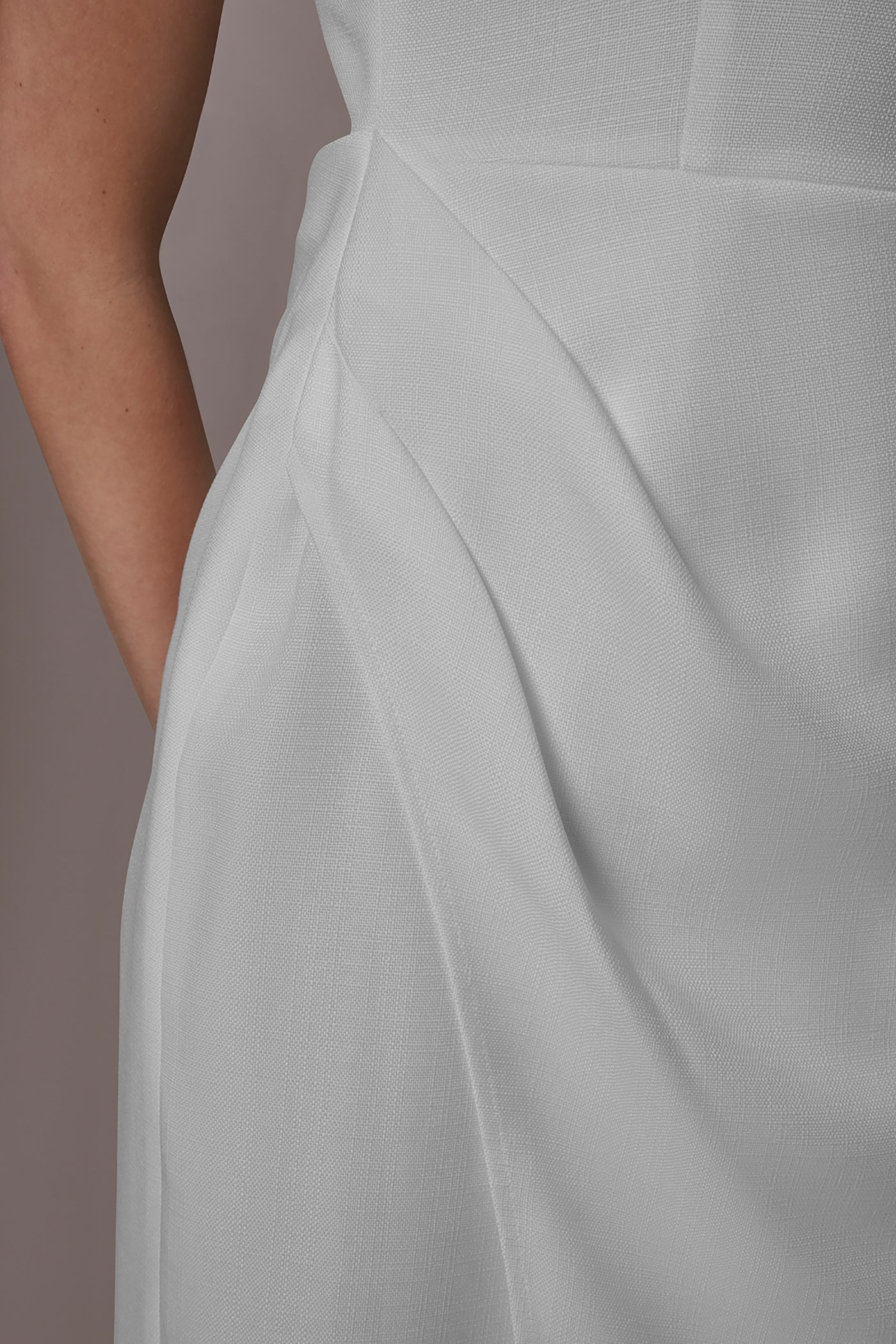 Donna Karan | TENCEL WRAP-EFFECT MIDI SHEATH DRESS