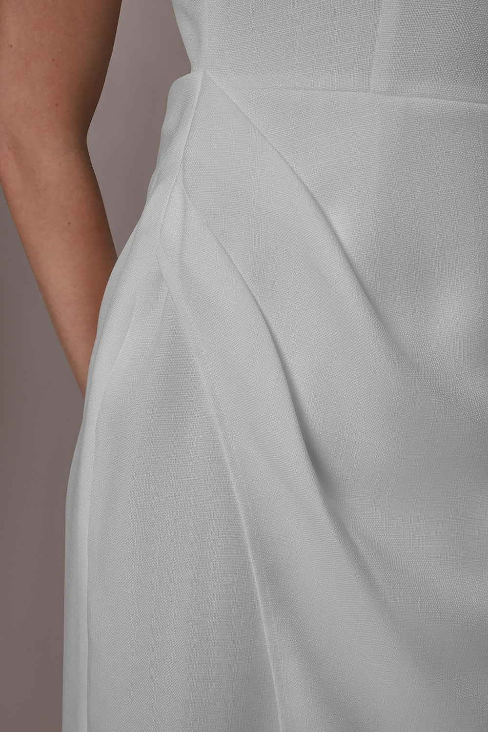 Donna Karan | TENCEL WRAP-EFFECT MIDI SHEATH DRESS