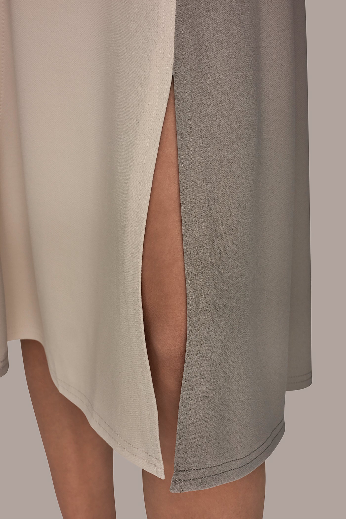 Donna Karan | CAP SLEEVE COLOR-BLOCK MIDI DRESS