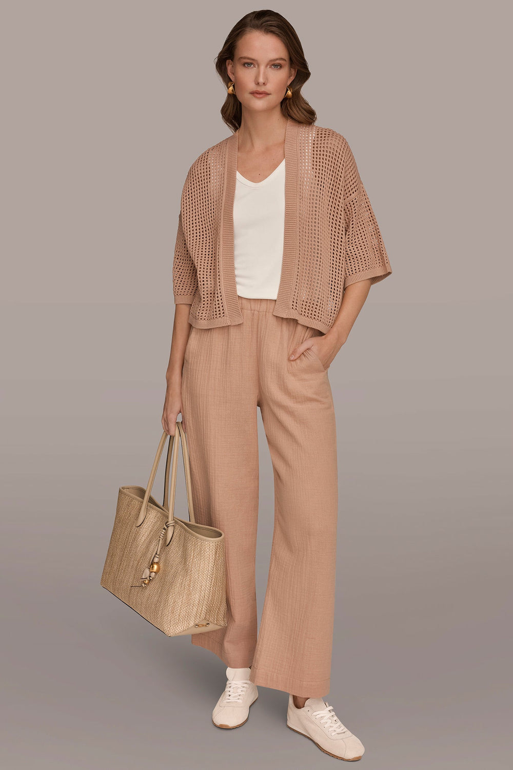 Donna Karan | OPEN STITCH CARDIGAN