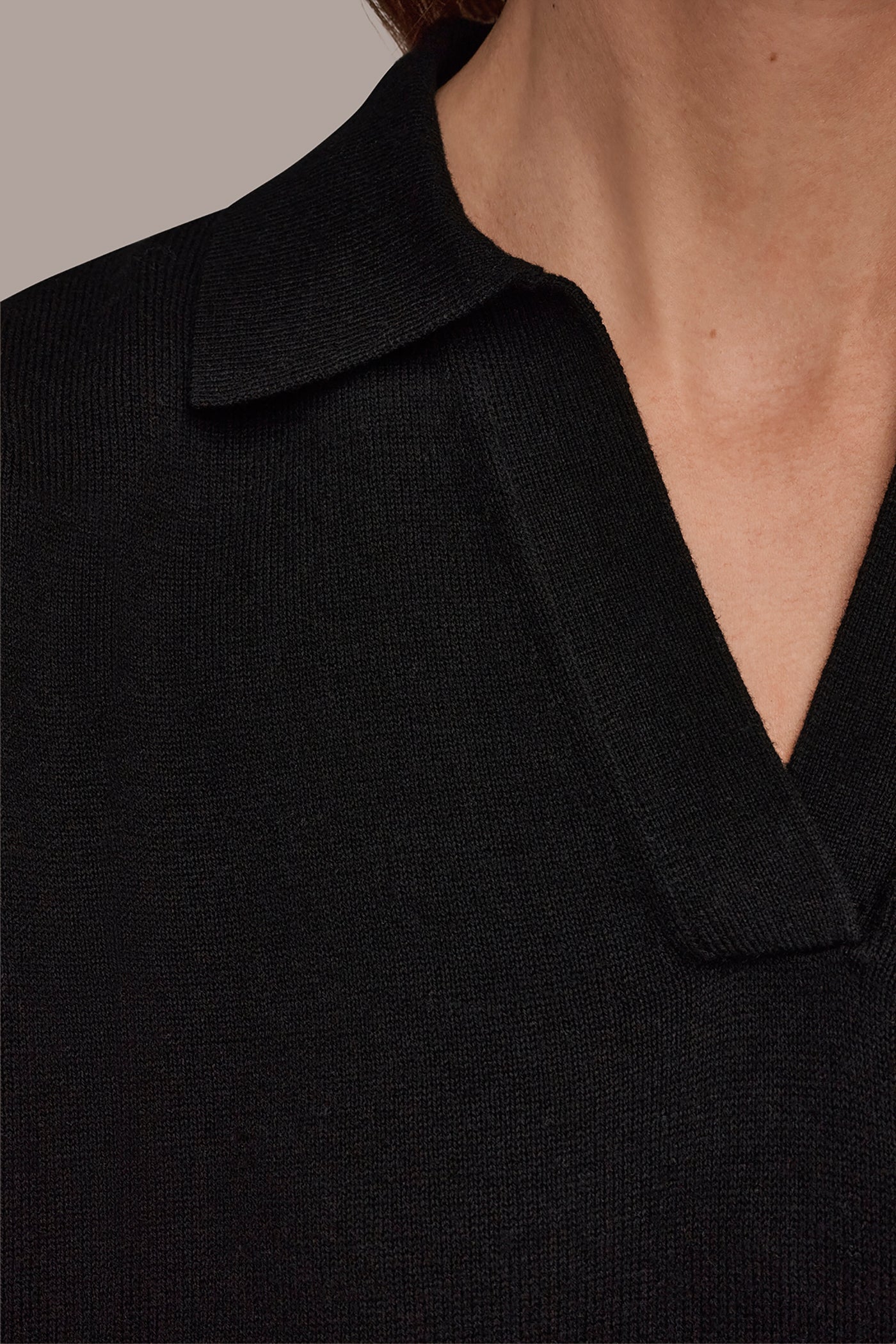 Donna Karan | COTTON AND CASHMERE POLO SWEATER