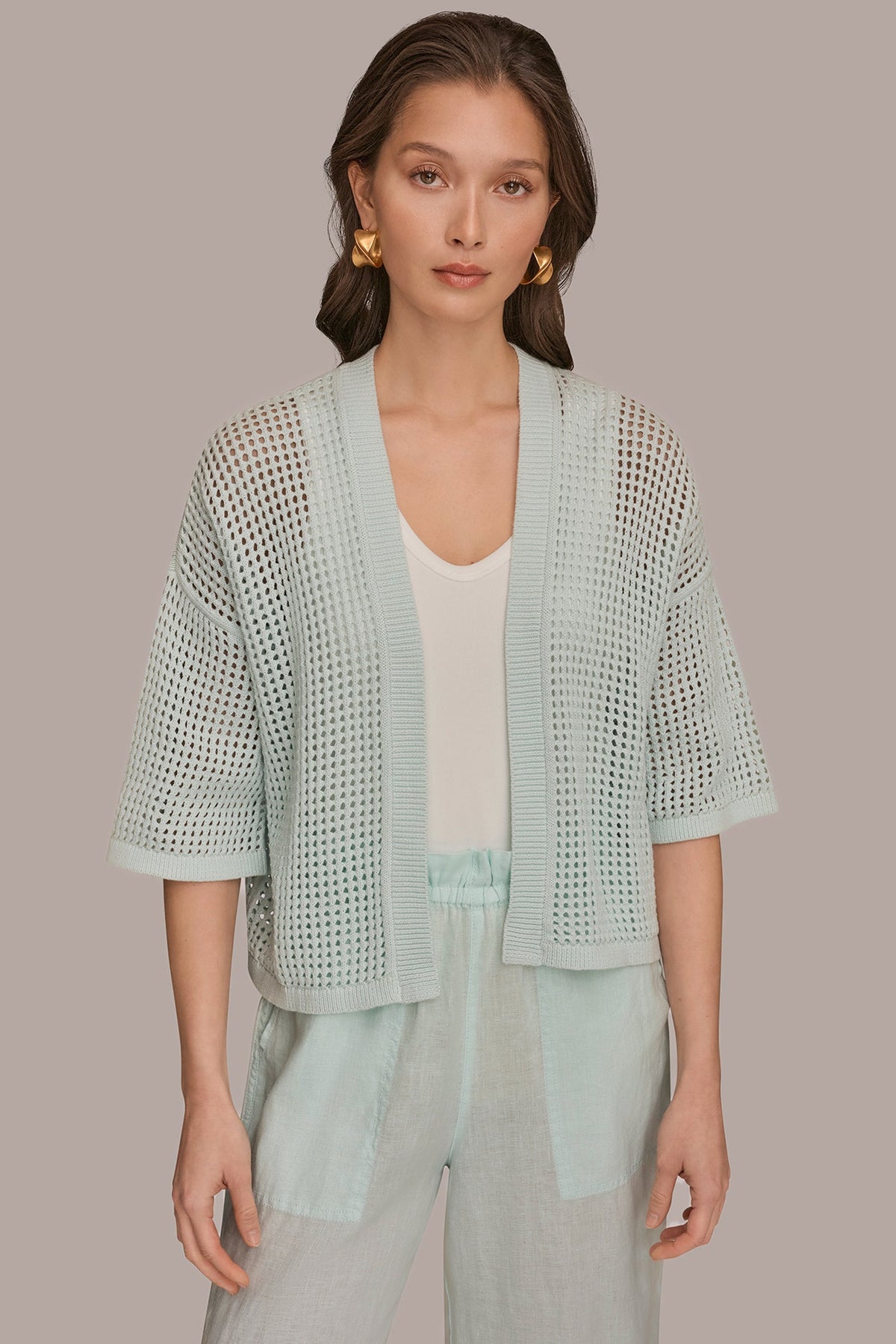 Donna Karan | OPEN STITCH CARDIGAN