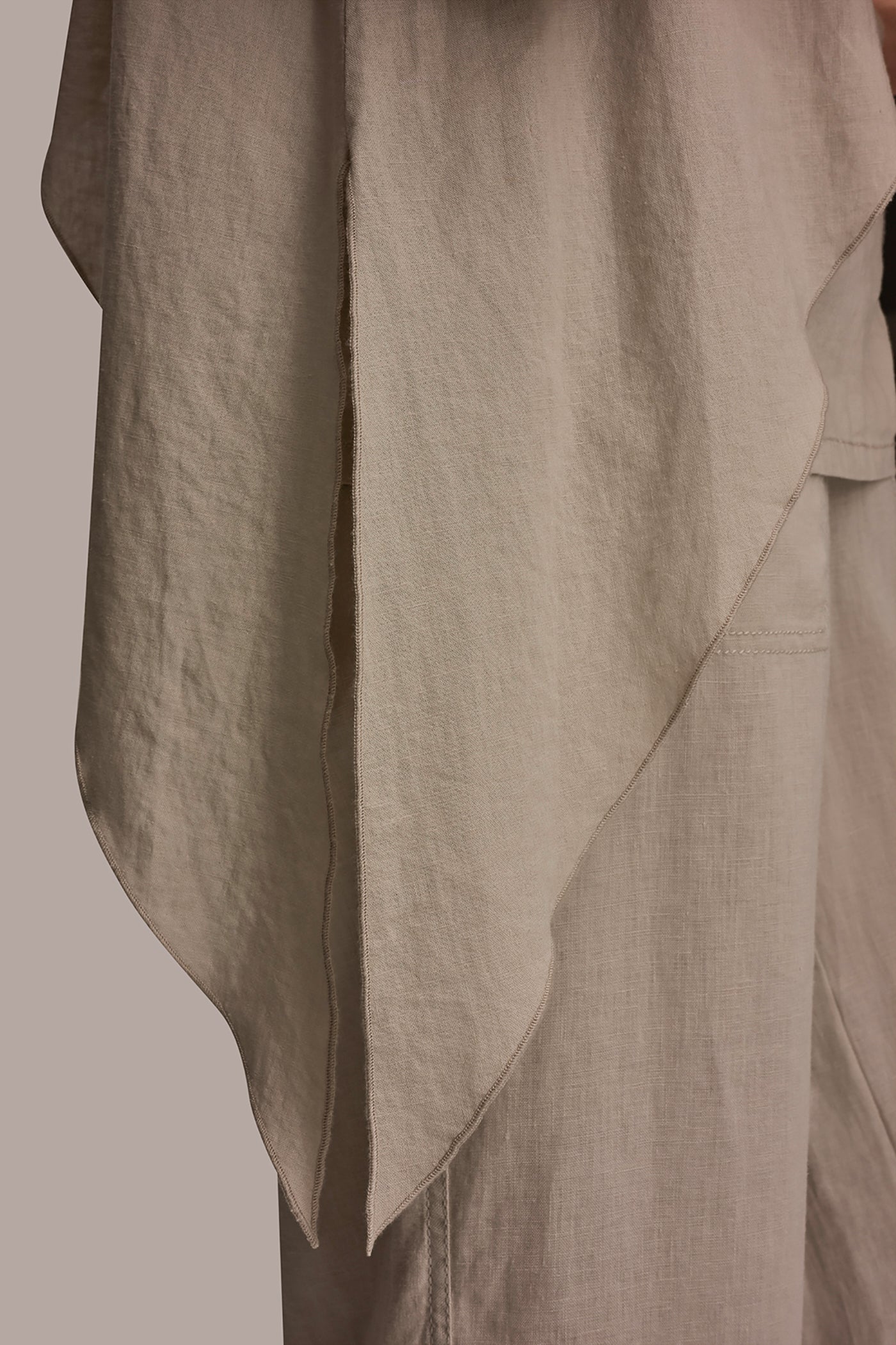 Donna Karan | 3/4 SLEEVE OVERLAY BLOUSE