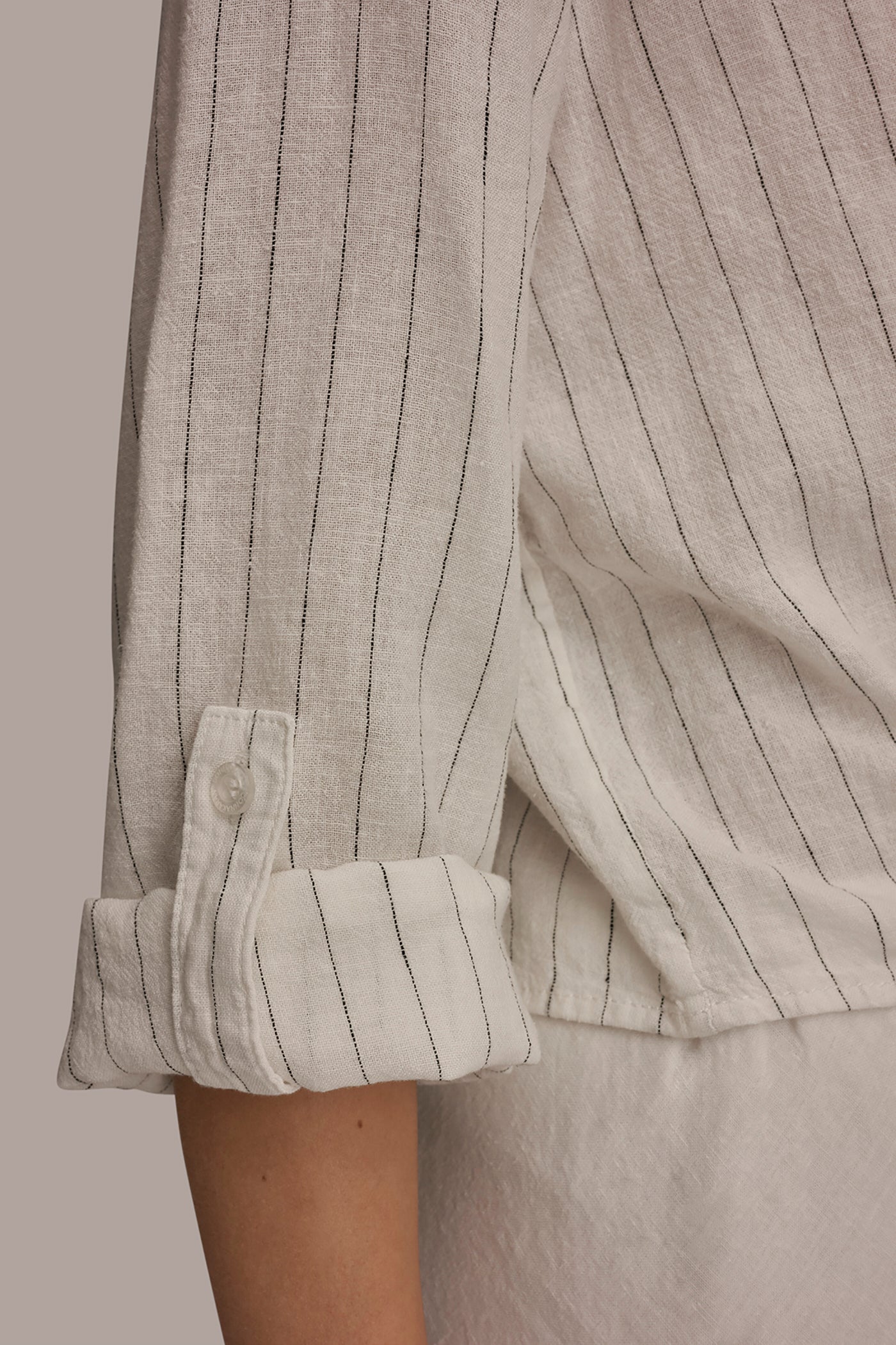 Donna Karan | LONG SLEEVE TIE-FRONT BLOUSE