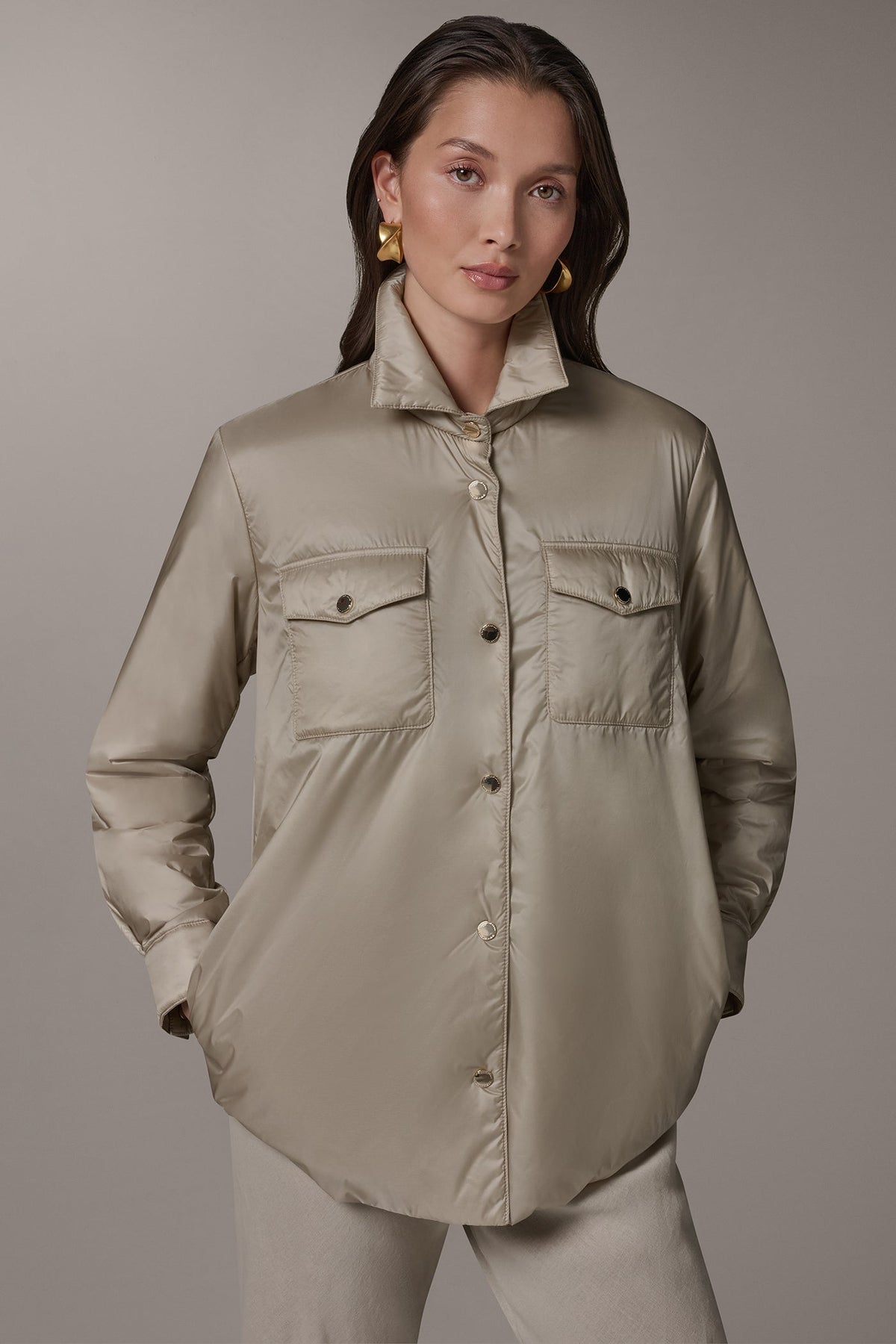 Donna Karan | LONG SLEEVE SHIRT JACKET