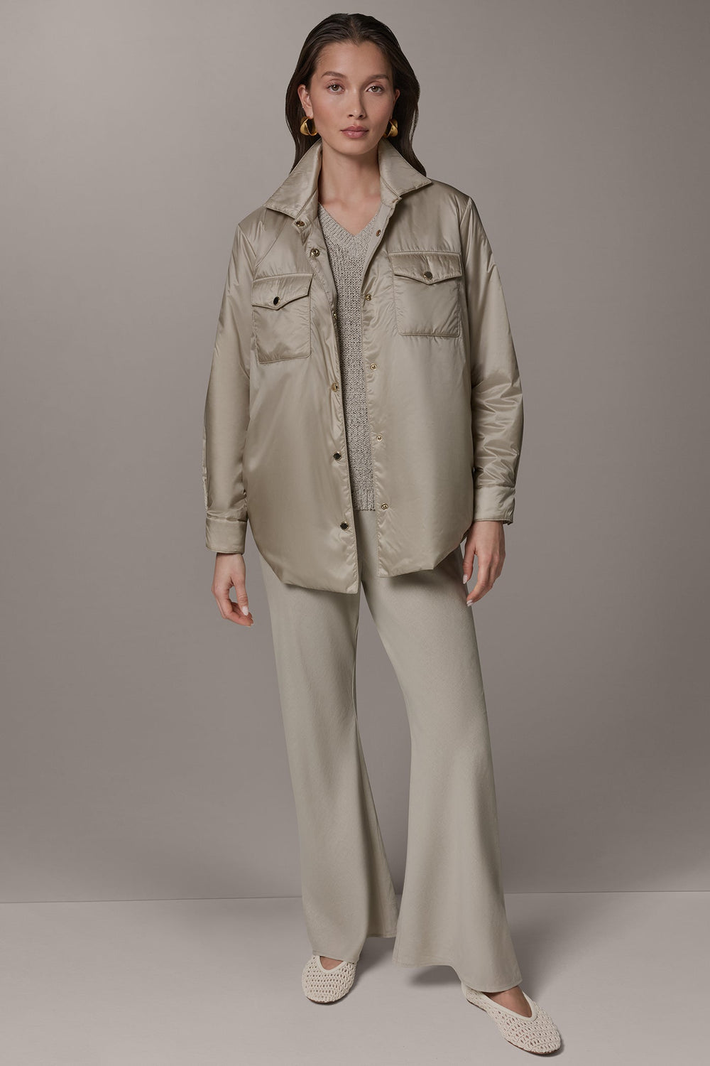 Donna Karan | LONG SLEEVE SHIRT JACKET