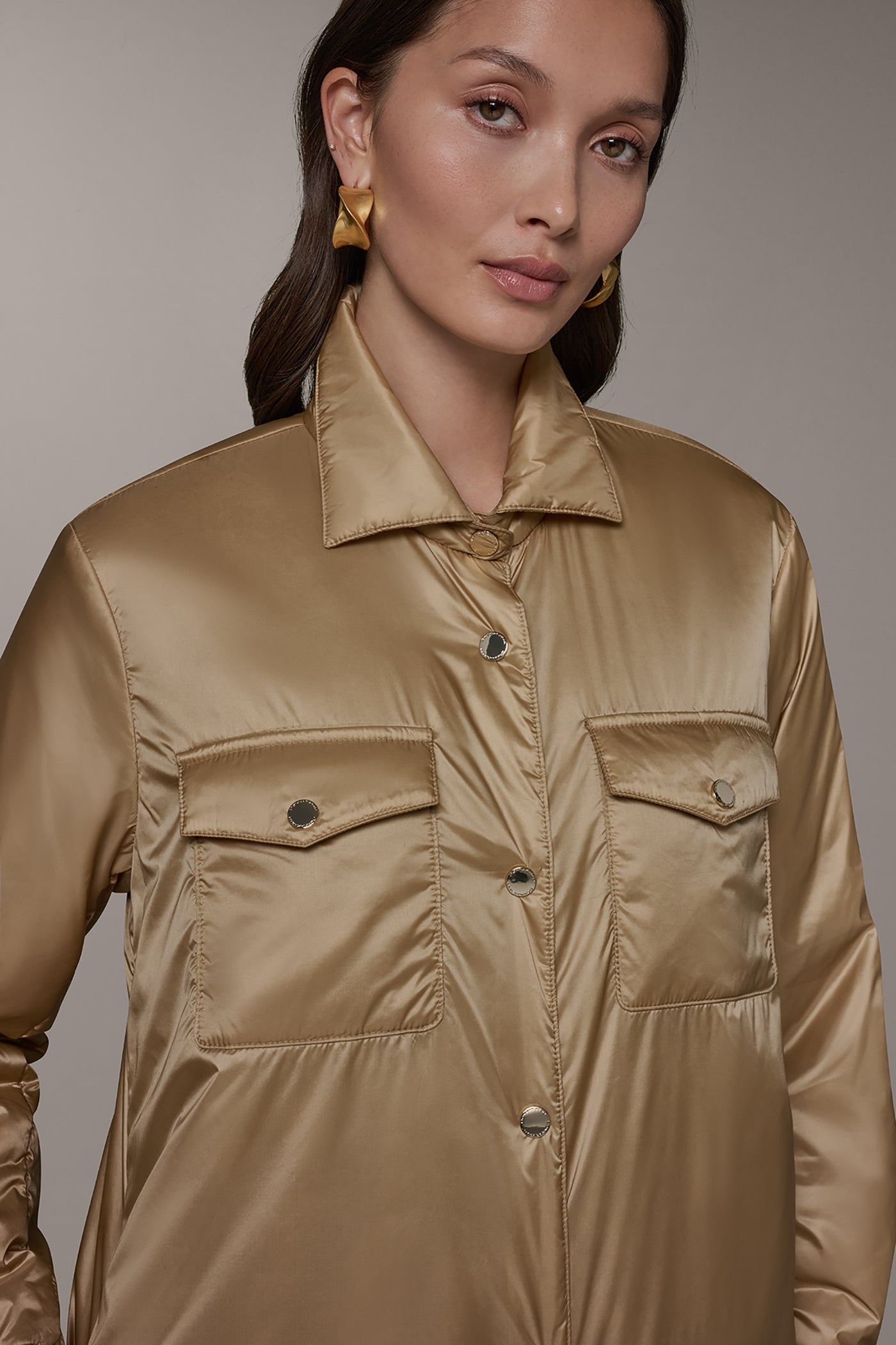 Donna Karan | LONG SLEEVE SHIRT JACKET