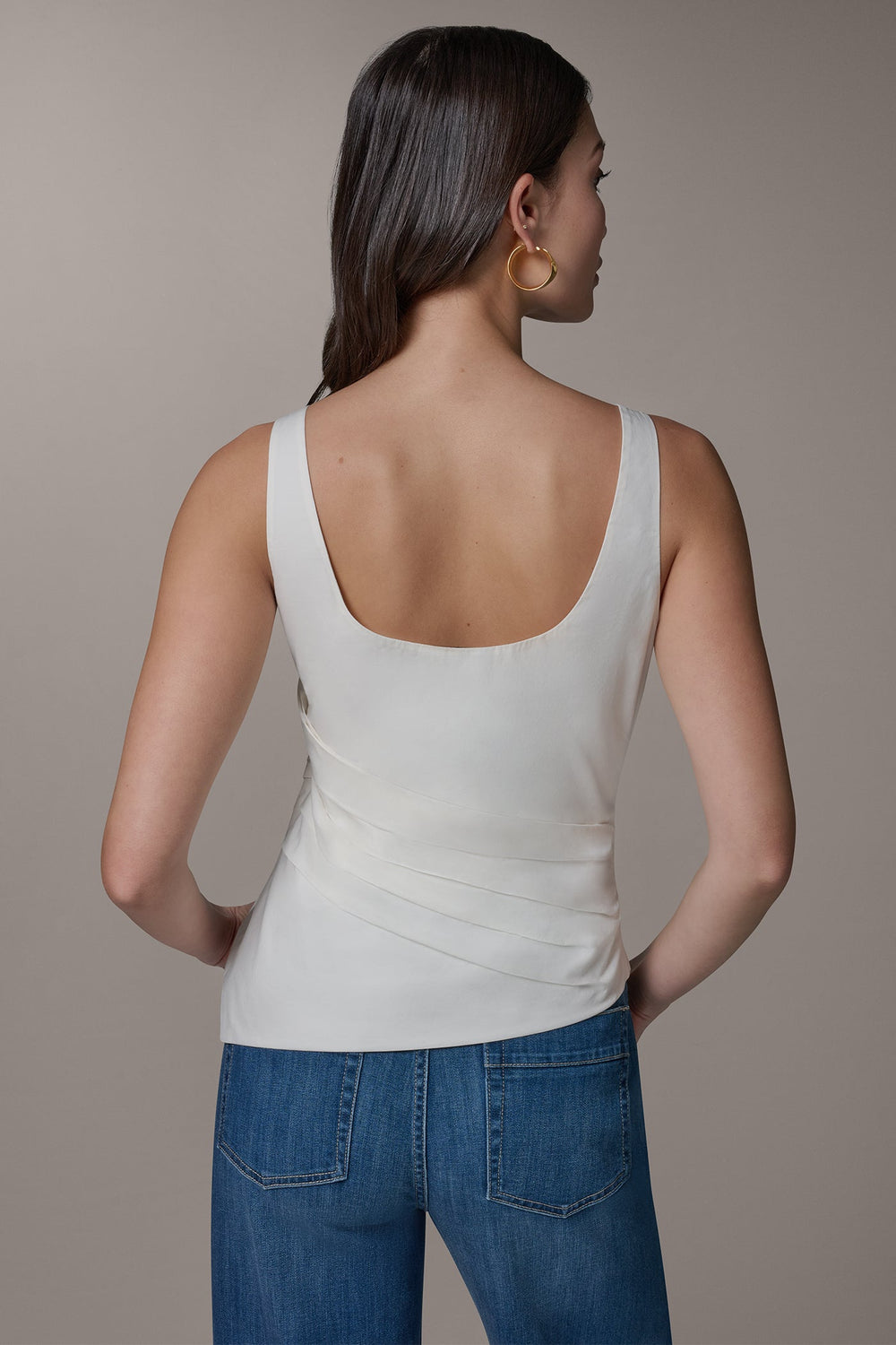 Donna Karan | SLEEVELESS ASYMMETRIC BLOUSE