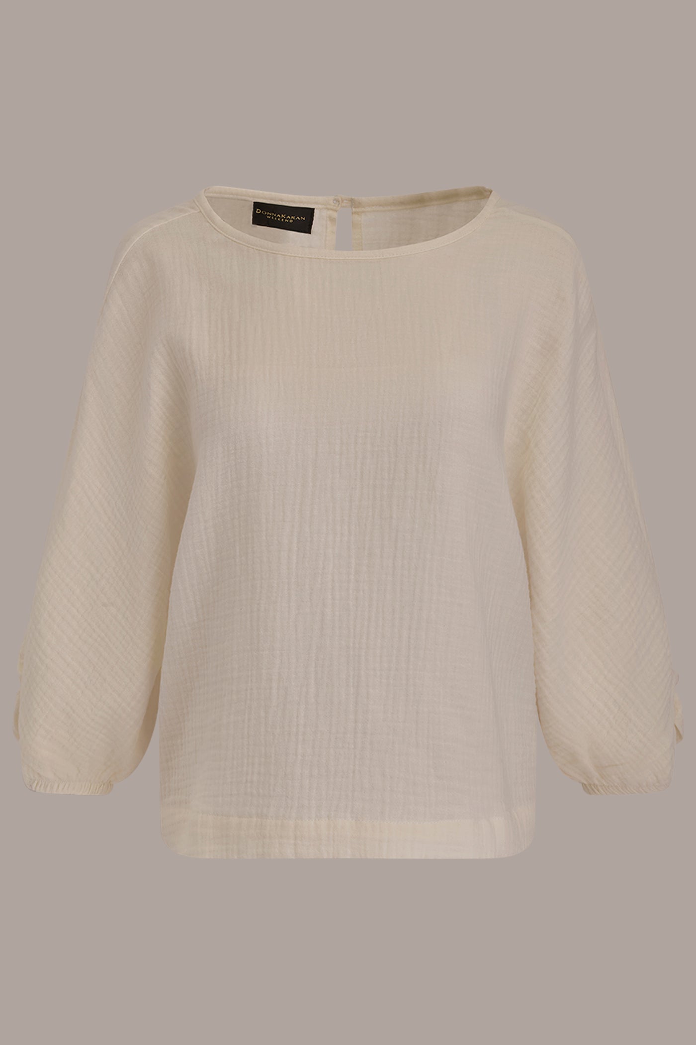 Donna Karan | 3/4 SLEEVE TWIST CUFF BLOUSE