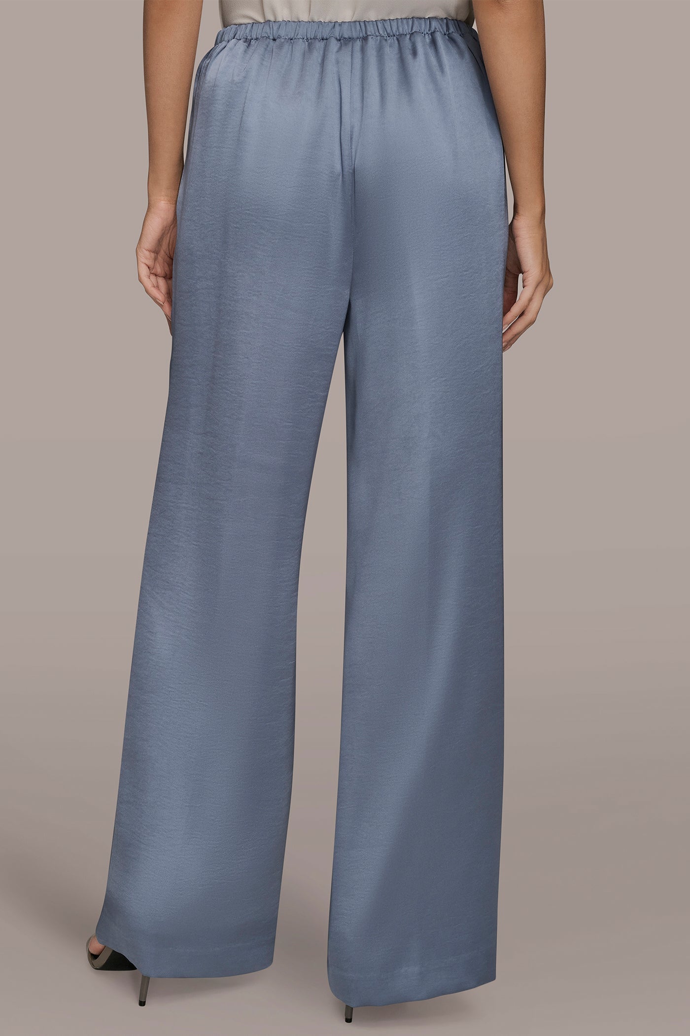 Donna Karan | EXTRA HIGH-RISE SATIN PULL-ON PANT