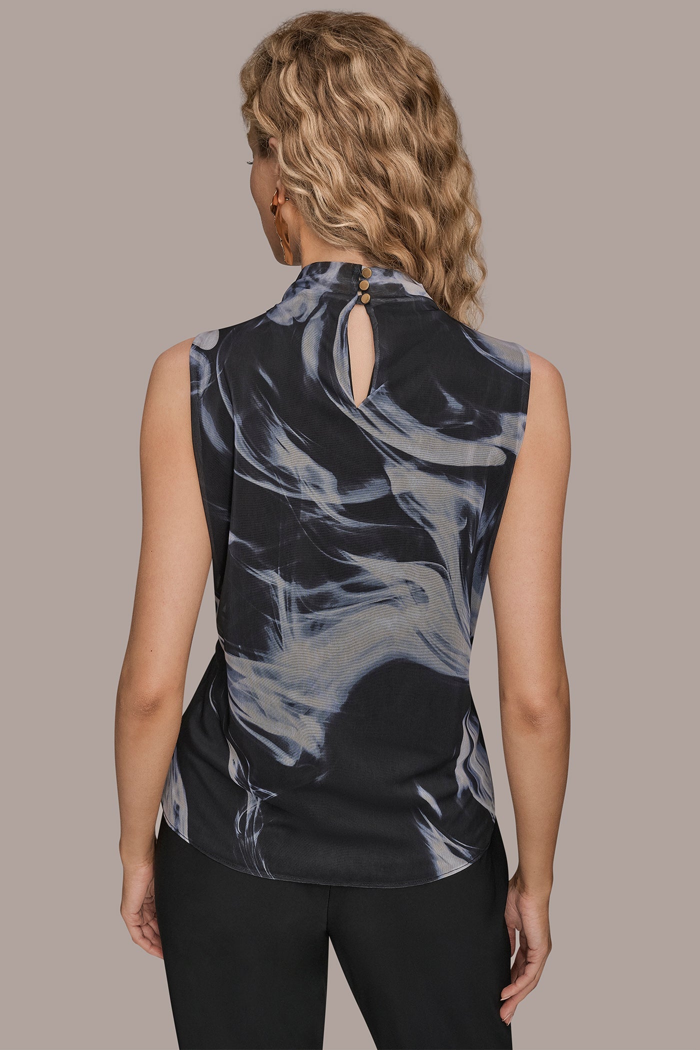 Donna Karan | TIE-NECK HALTER BLOUSE