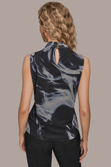 Donna Karan | TIE-NECK HALTER BLOUSE