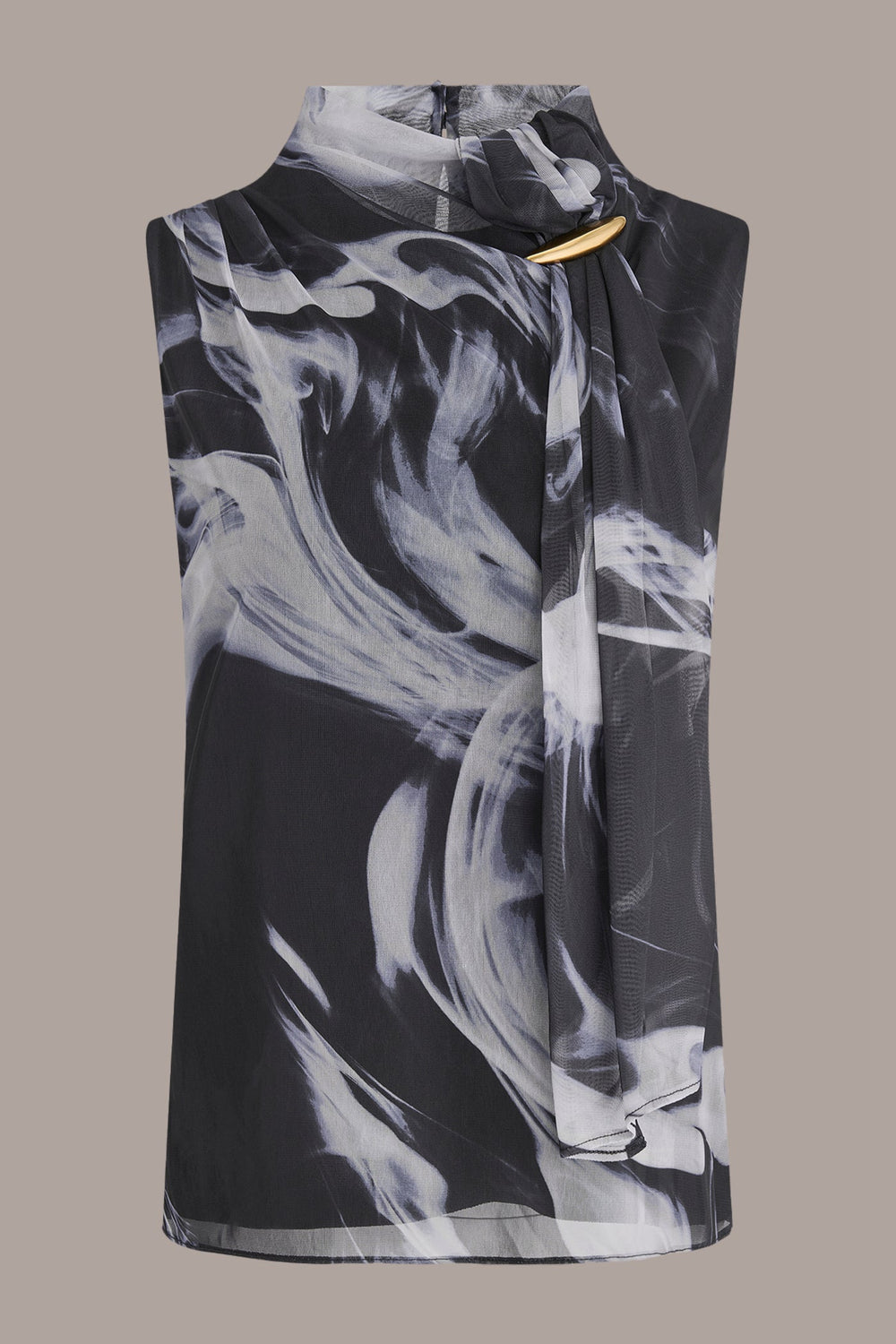 Donna Karan | TIE-NECK HALTER BLOUSE