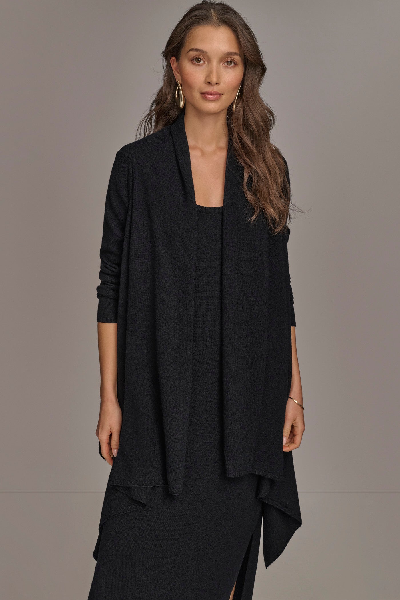 Donna Karan | CASHMERE LONG SLEEVE CARDIGAN