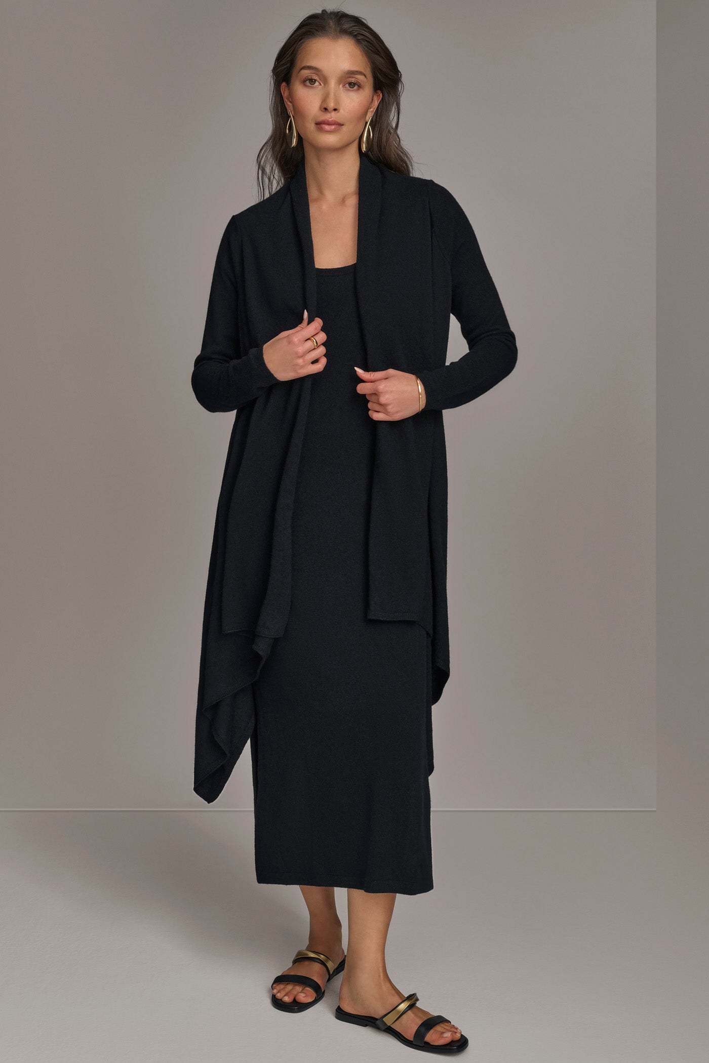 Donna Karan | CASHMERE LONG SLEEVE CARDIGAN