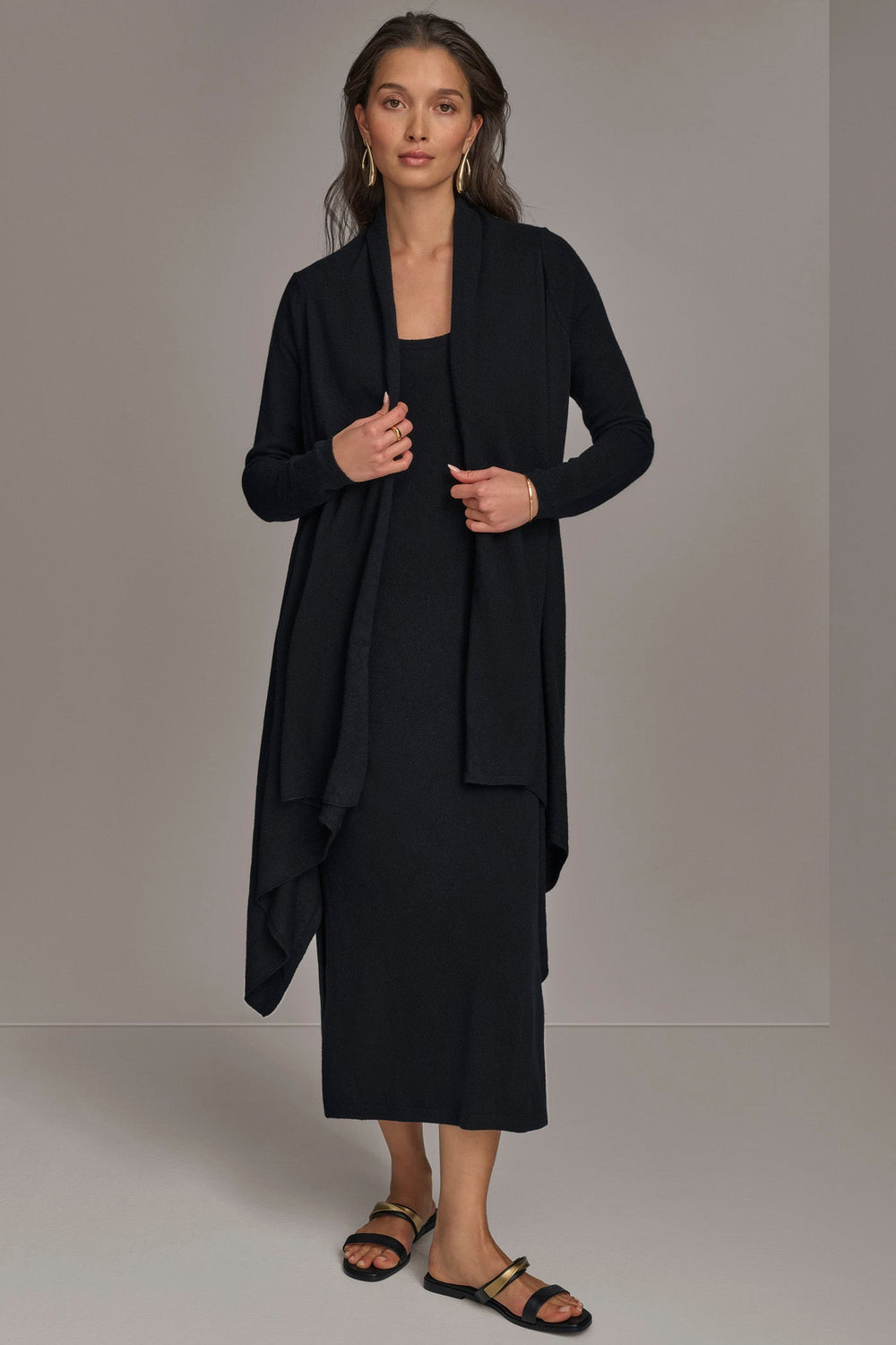 Donna Karan | CASHMERE LONG SLEEVE CARDIGAN