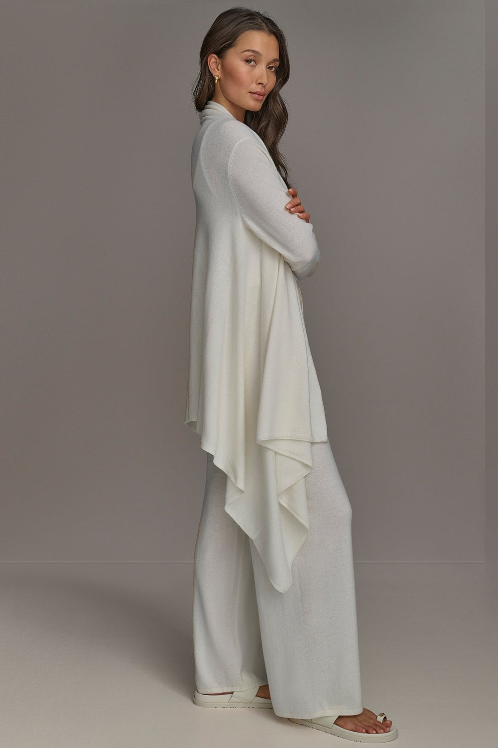 Donna Karan | CASHMERE LONG SLEEVE CARDIGAN