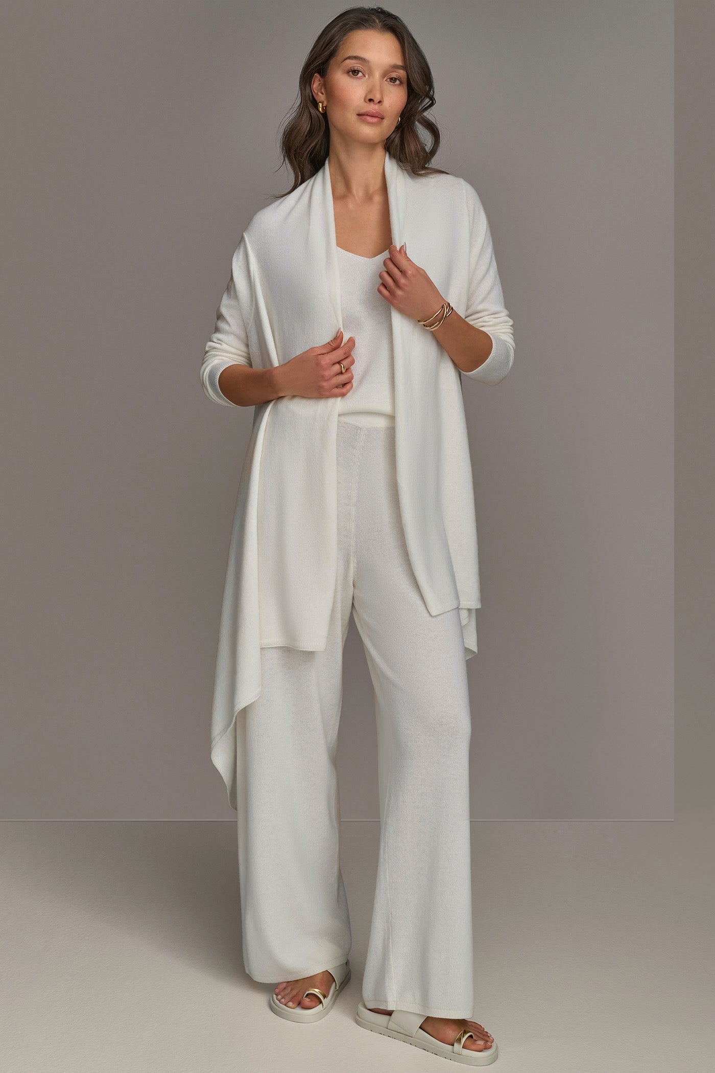 Donna Karan | CASHMERE LONG SLEEVE CARDIGAN