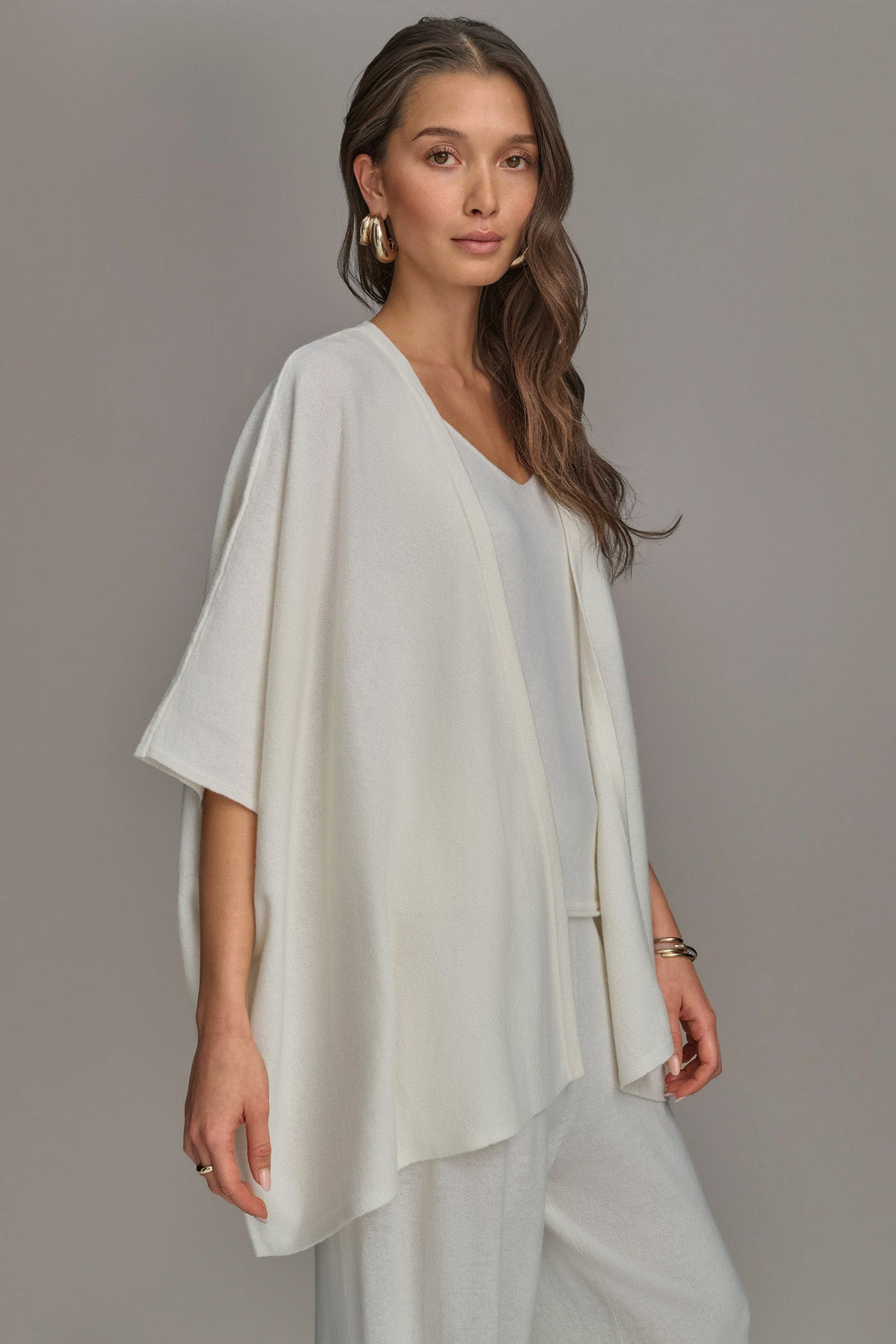 Donna Karan | CASHMERE SHORT SLEEVE CARDIGAN