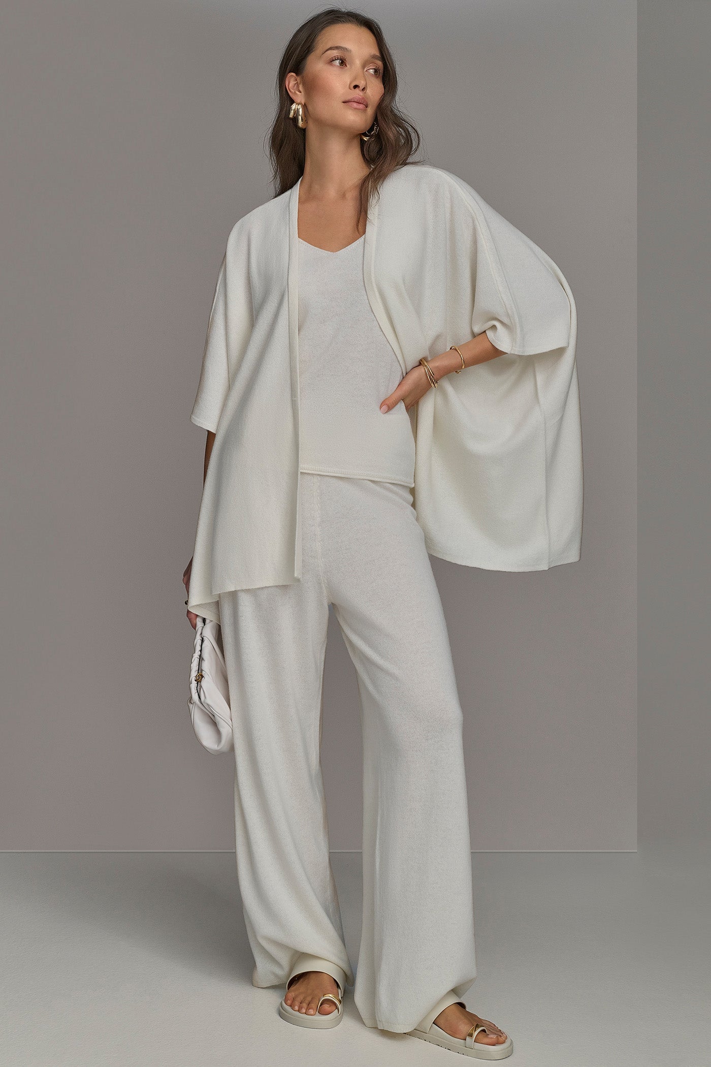 Donna Karan | CASHMERE SHORT SLEEVE CARDIGAN